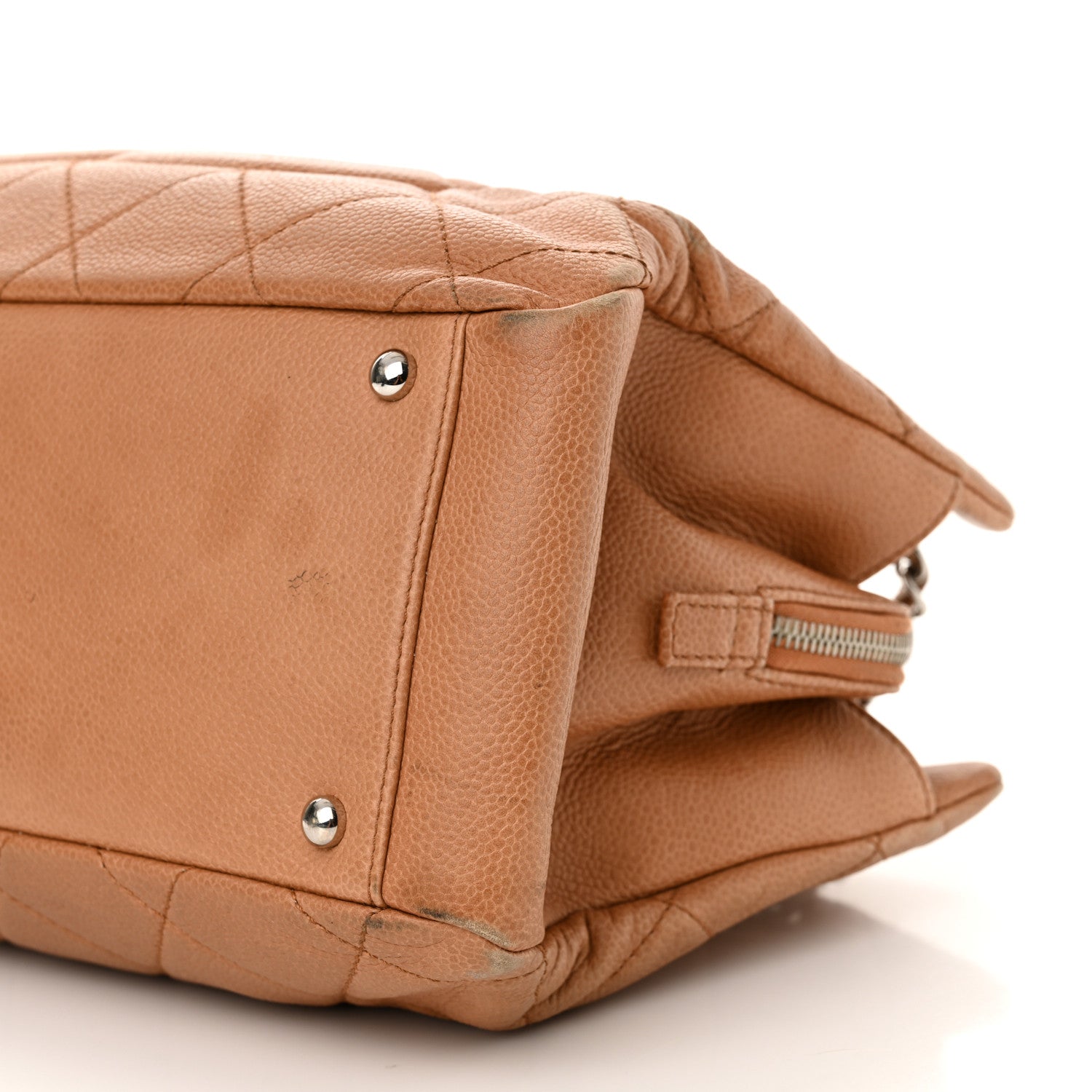 Caviar Quilted Timeless CC Shopping Tote Brown