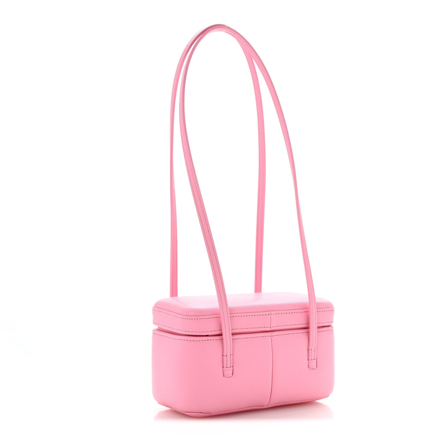 Shiny Caviar Preppy Coco Long Vanity With Strap Rose