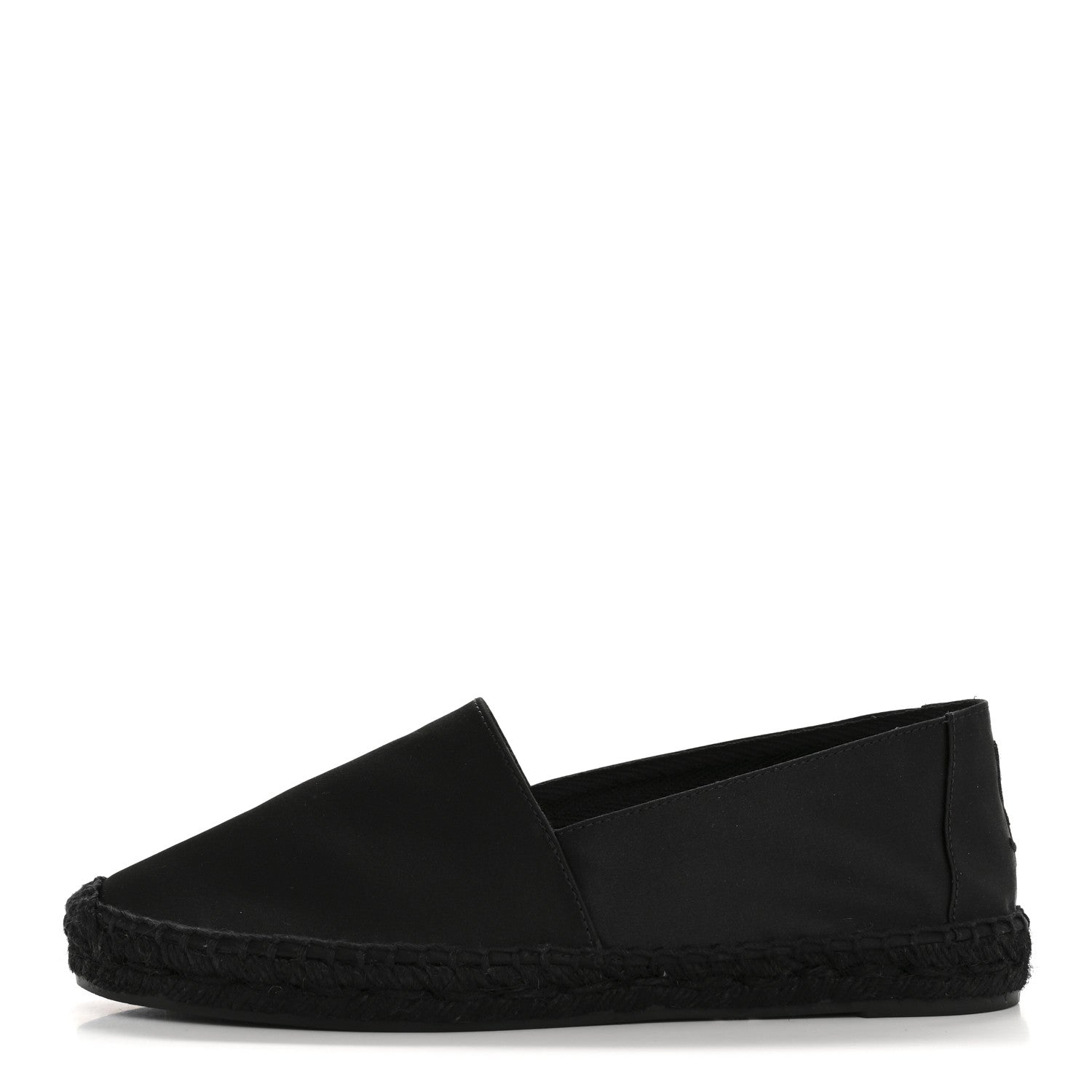 Crepe Satin Elba Espadrilles 38 Black