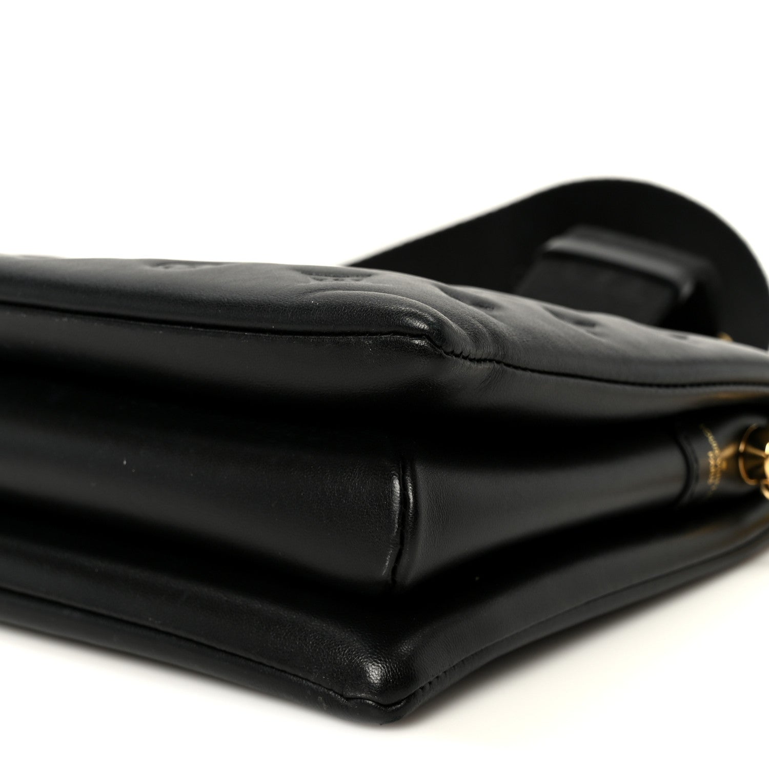 Lambskin Embossed Monogram Coussin PM Black