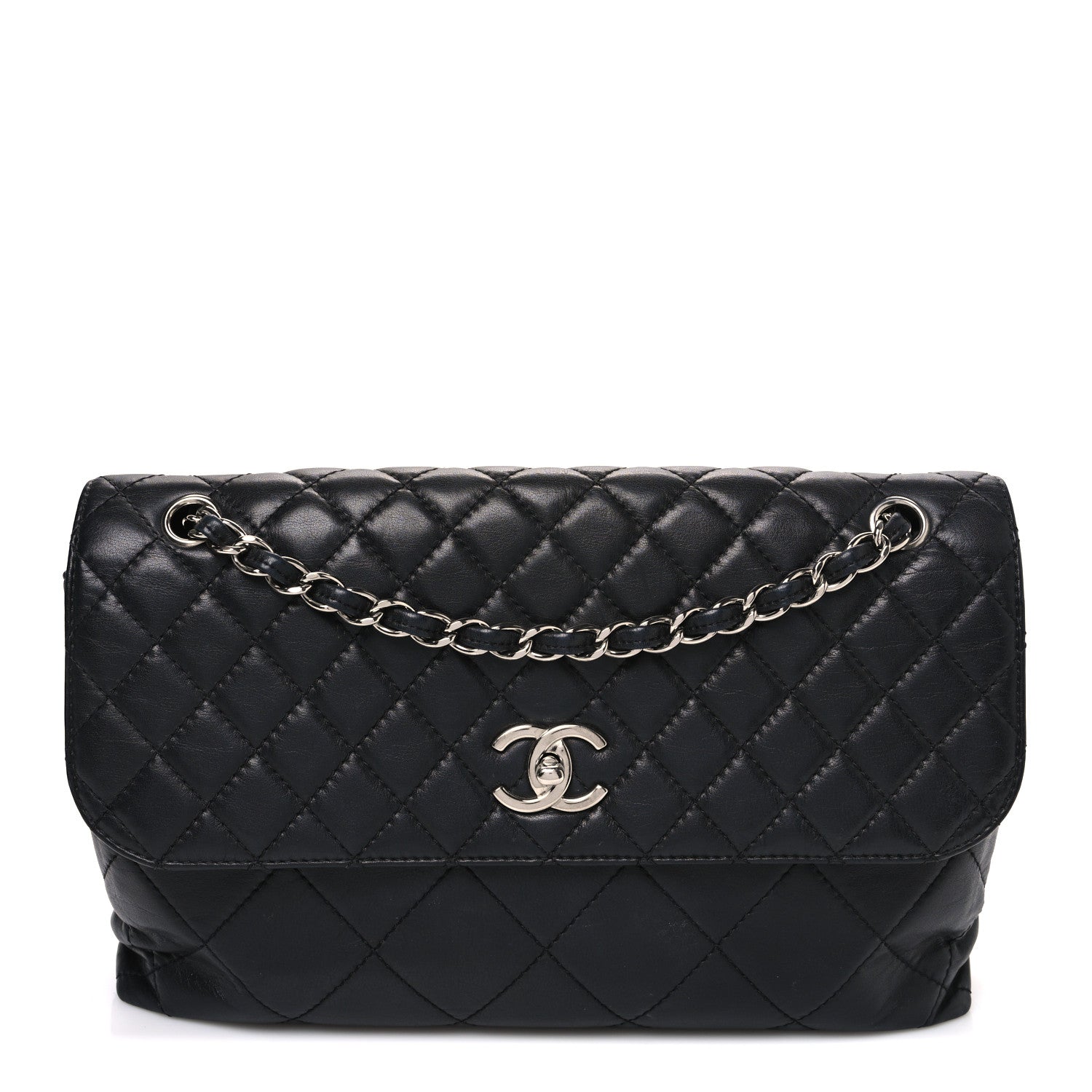 Calfskin Quilted In The Business Flap Bag Black