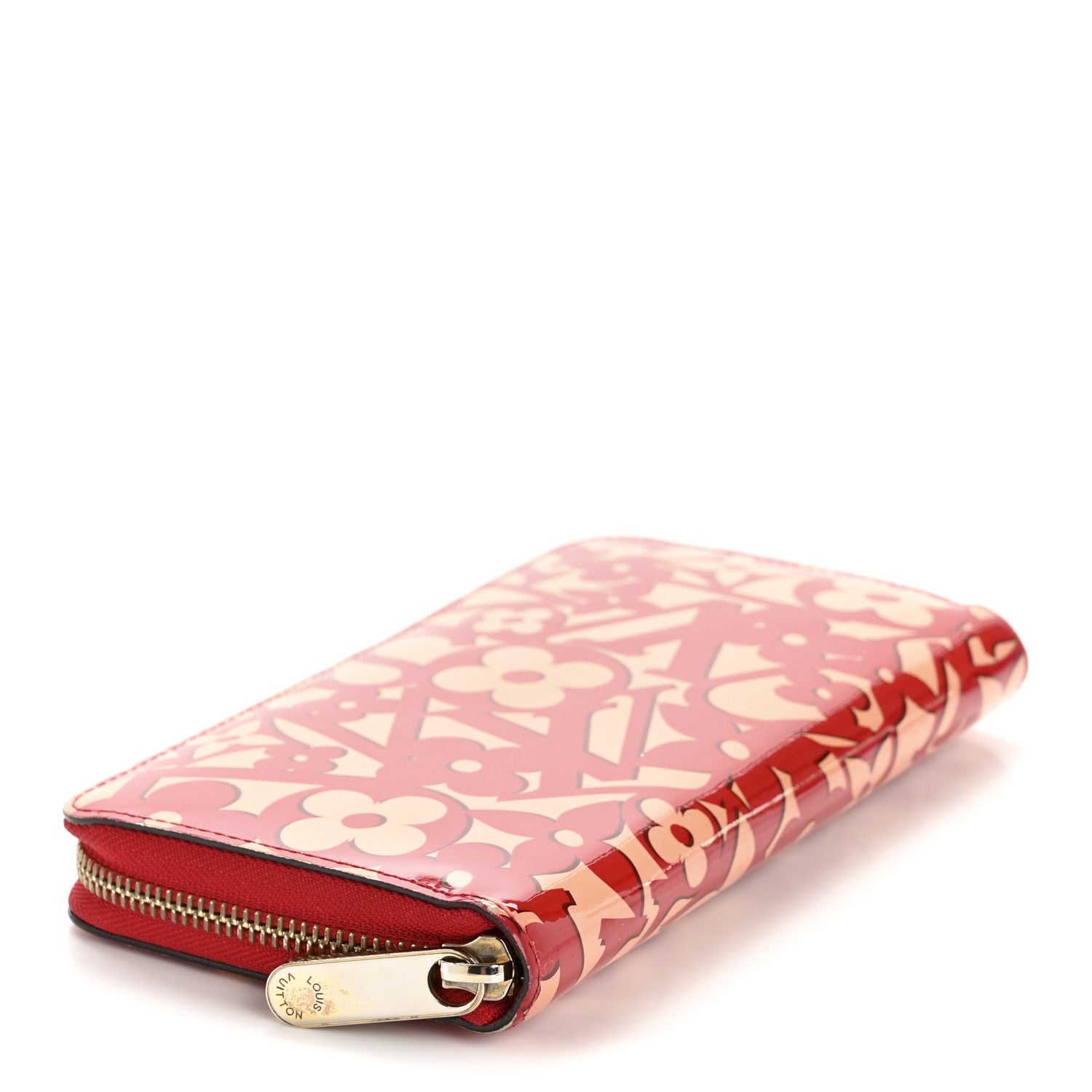 Patent Sweet Monogram Zippy Wallet Pomme D'Amour