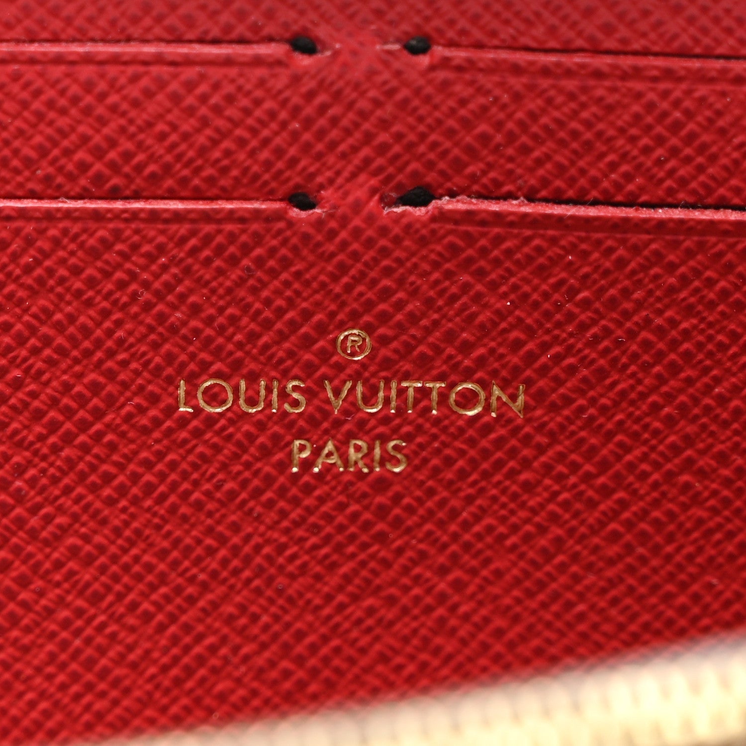Damier Ebene Clemence Wallet Cherry