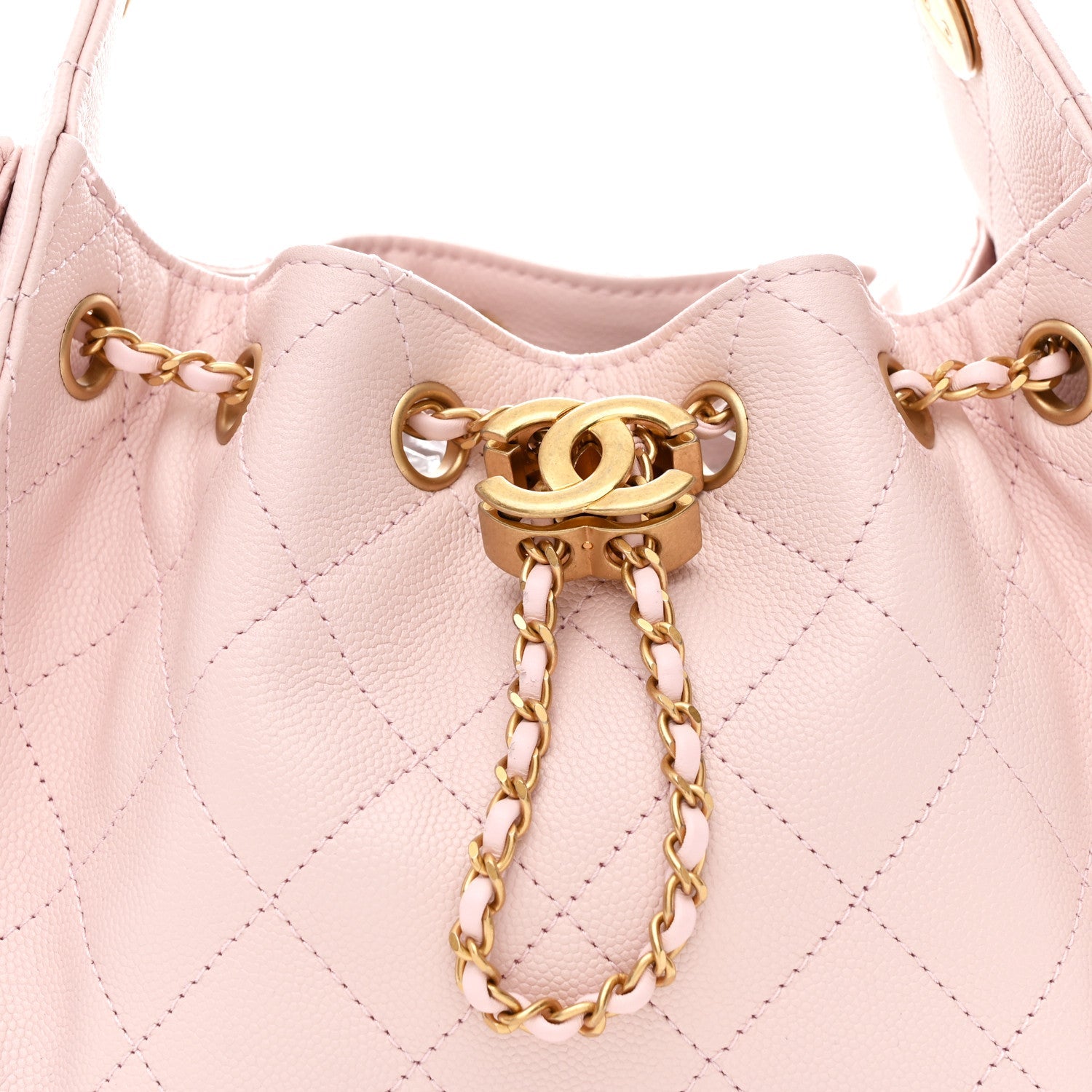 Caviar Quilted Mini Chanel 25 Handbag Light Pink
