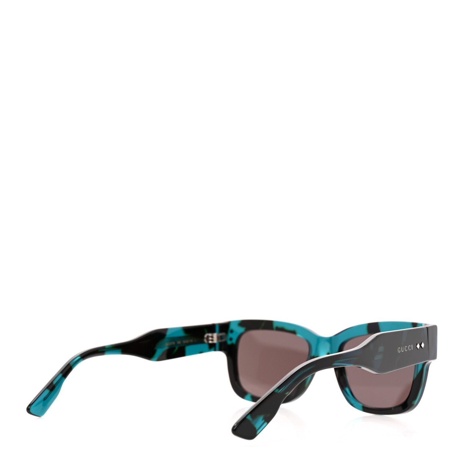 Acetate Square Frame Sunglasses GG1217S Havana Blue