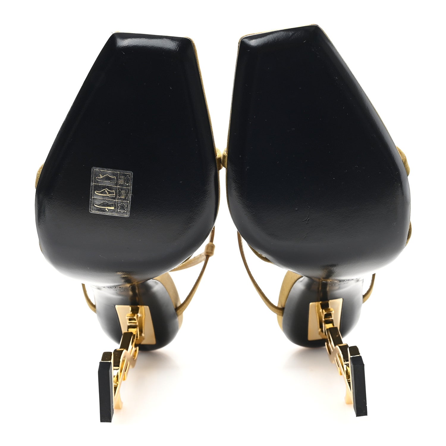 Crepe Satin Opyum 110 Sandals 39.5 Cuba Gold