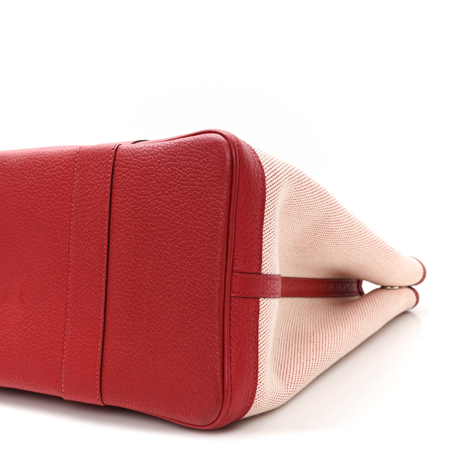 Twill H Negonda Garden Party Tote 36 MM Ecru Rouge Piment