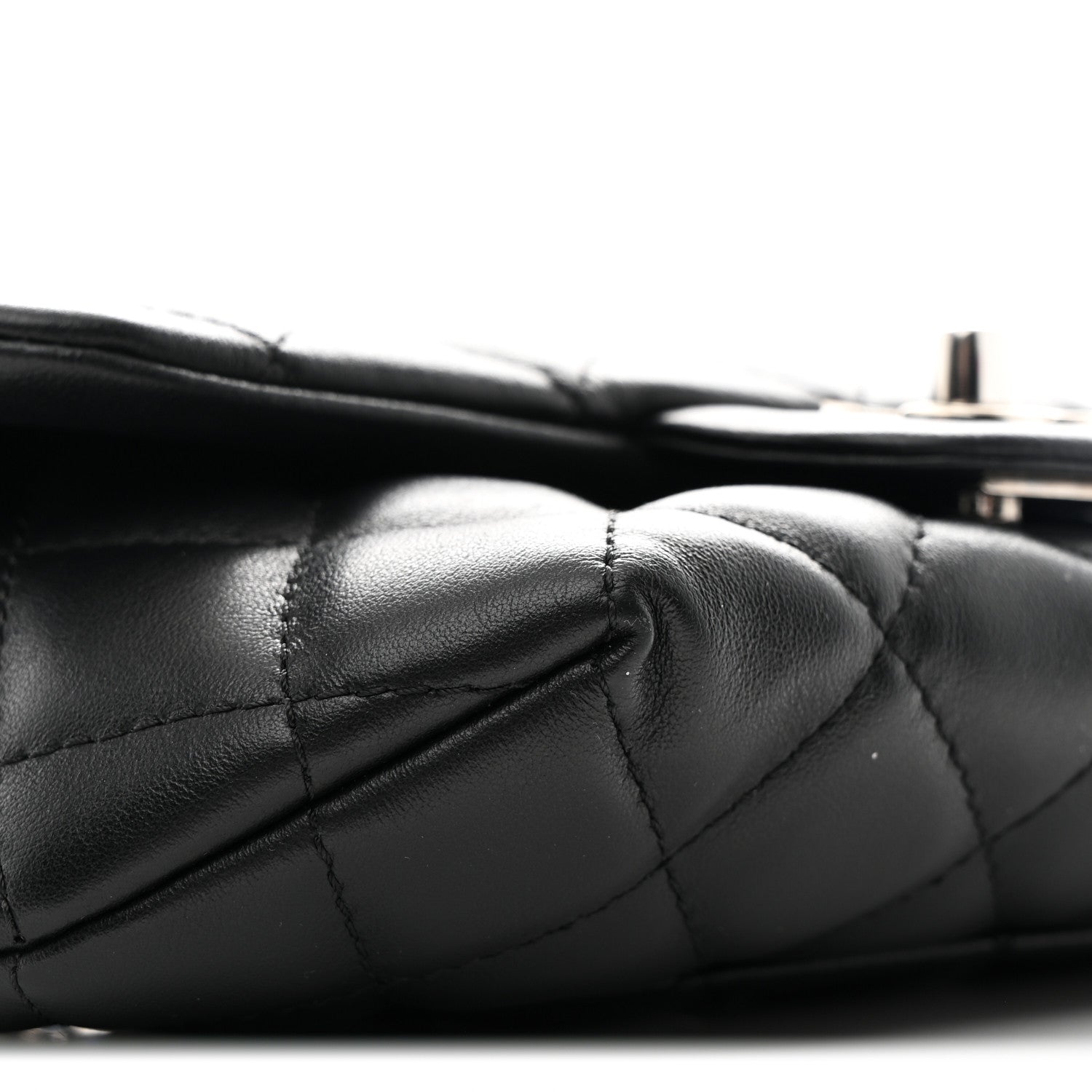 Calfskin Quilted CC Uniform Flap Belt Bag Black