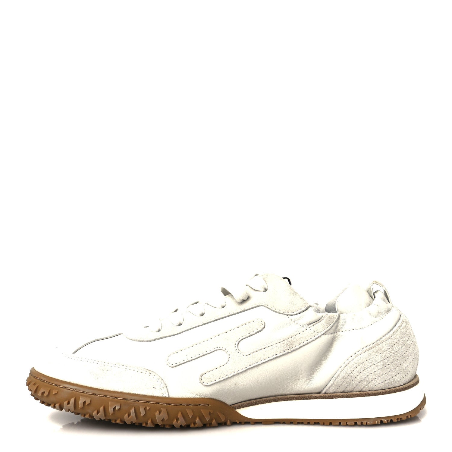 Nappa Suede Goatskin Jet Sneakers 38 White