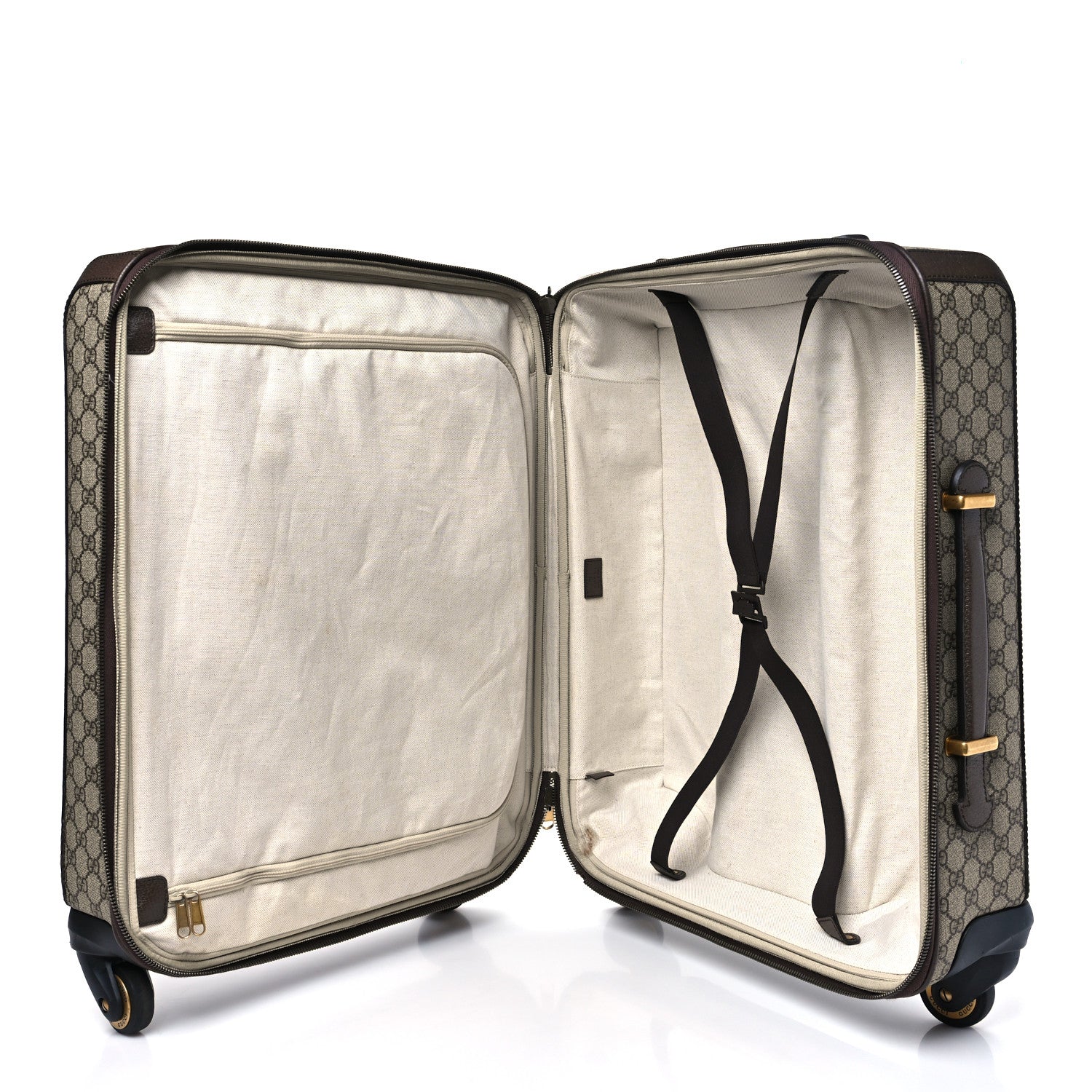 GG Supreme Monogram Web Medium Savoy Trolley Beige Ebony