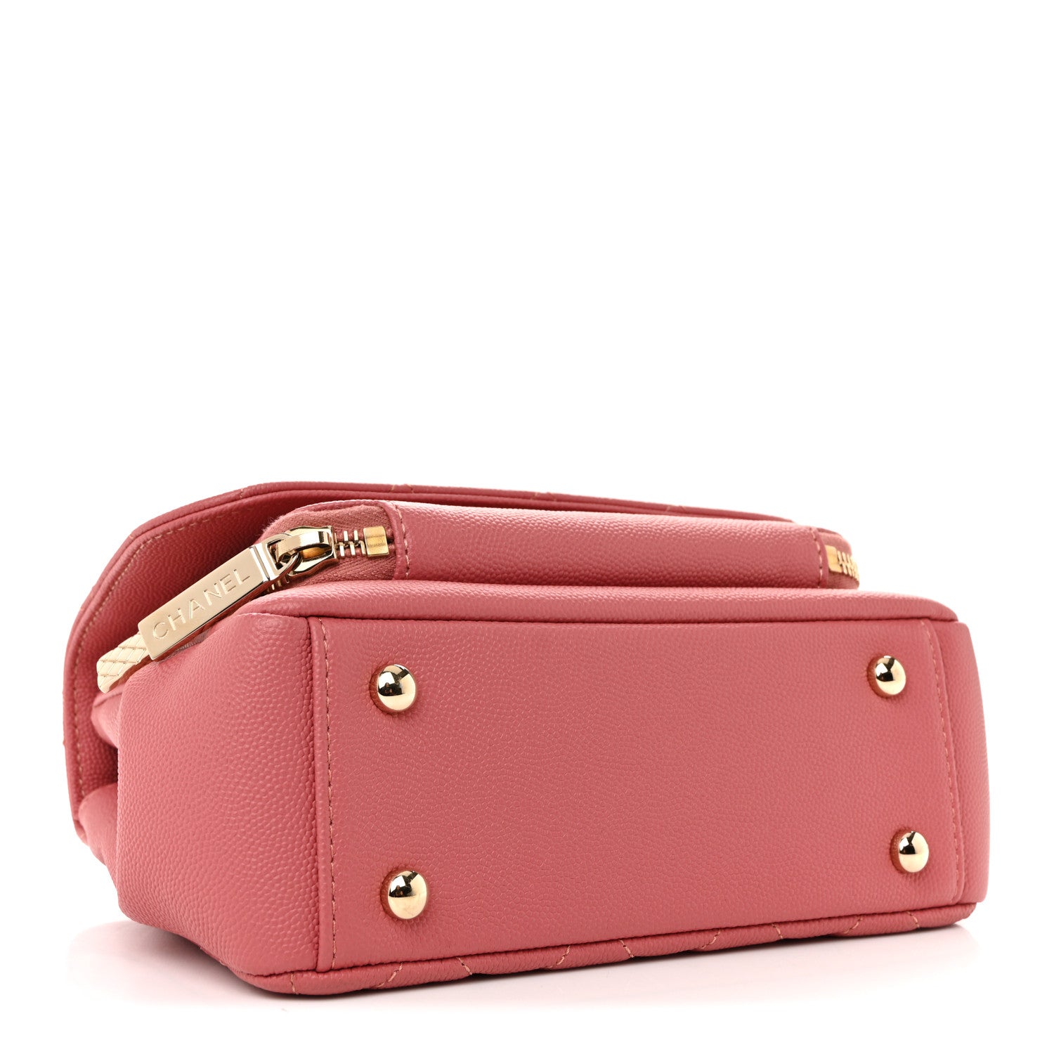 Caviar Quilted Small Business Affinity Flap Dark Pink