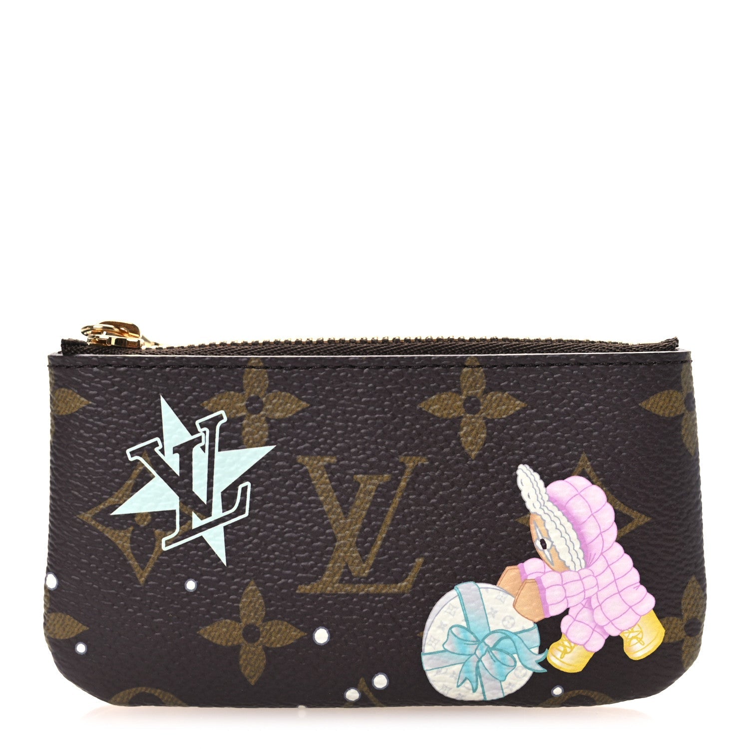 Monogram 2025 Christmas Animation Key Pouch Azur Frost