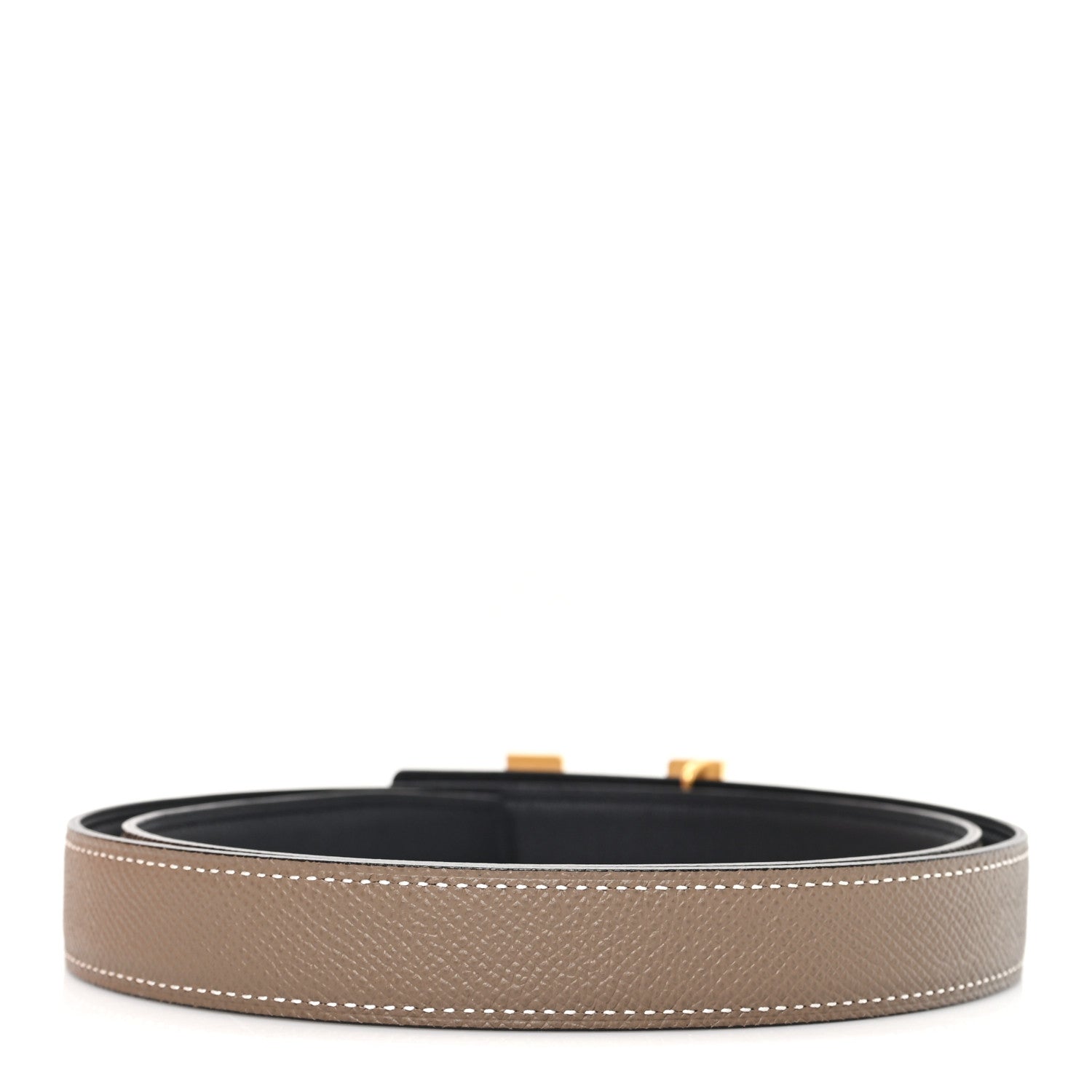 Swift Epsom 24mm Mini Constance H Belt 85 34 Black Etoupe