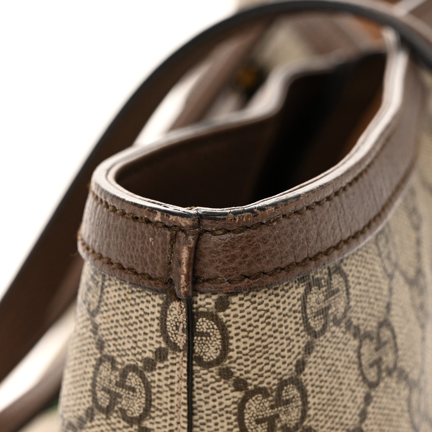 GG Supreme Monogram Medium Ophidia Shopping Tote Brown