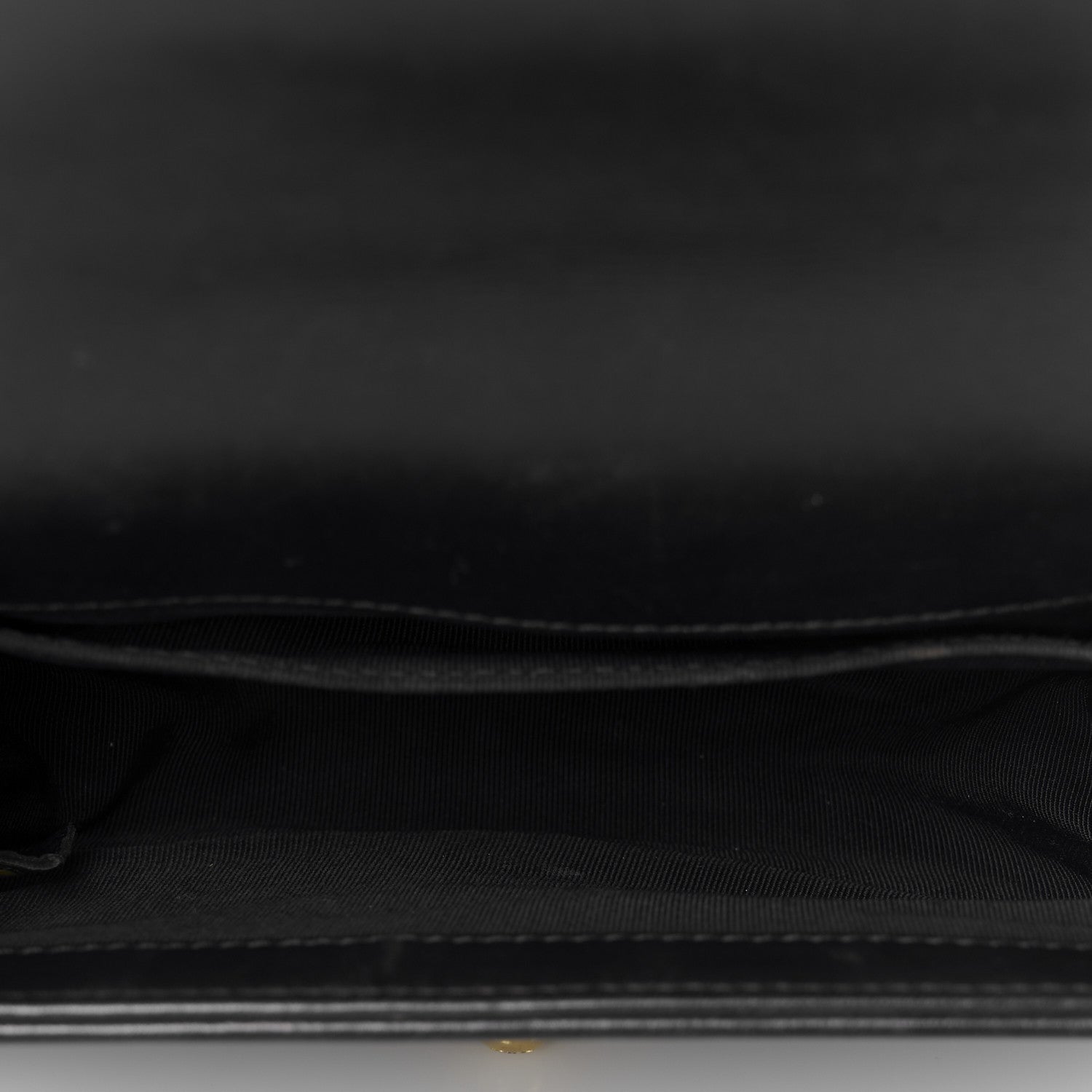 Lambskin Quilted Small Boy Flap Black