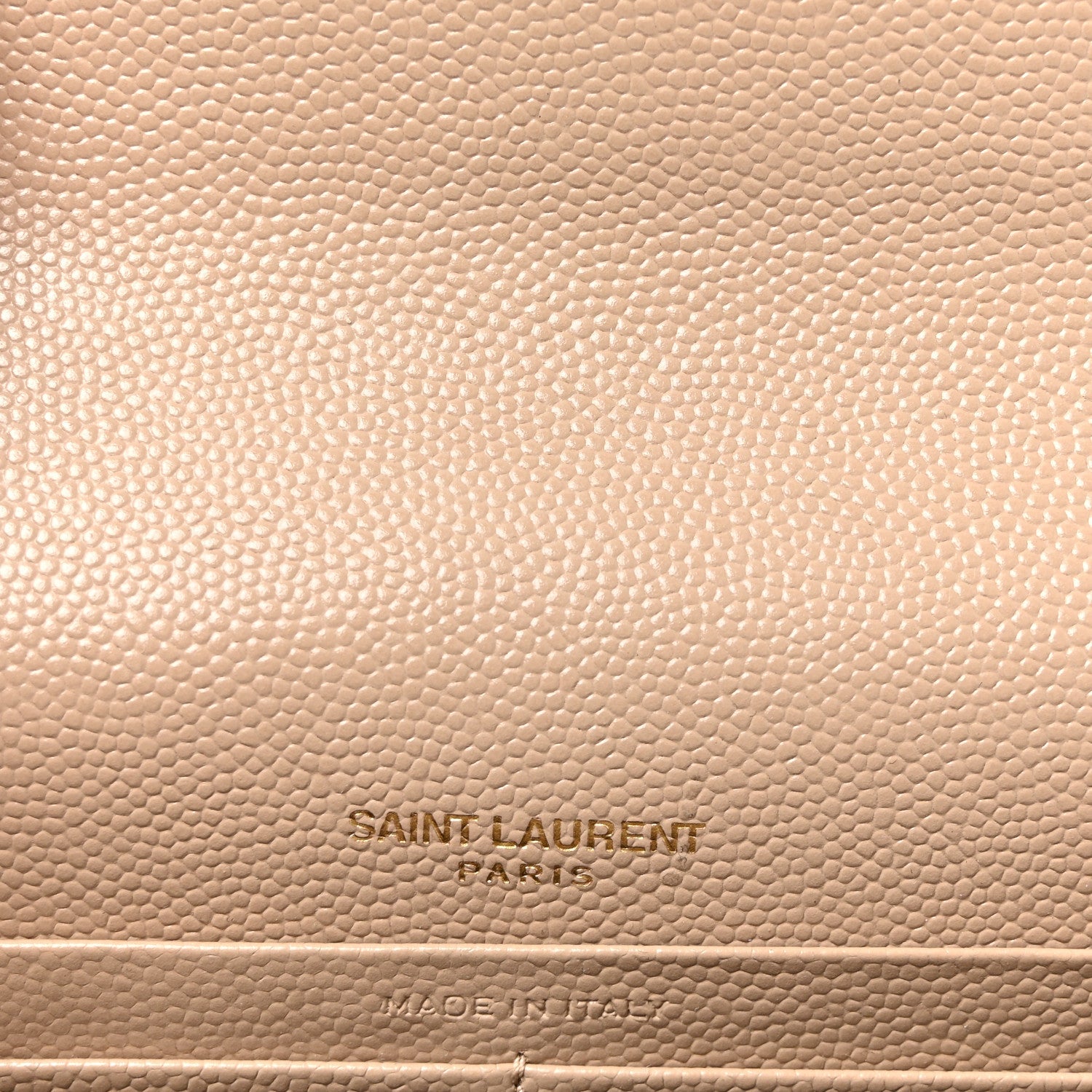 Grain De Poudre Matelasse Chevron Monogram Envelope Chain Wallet Dark Beige