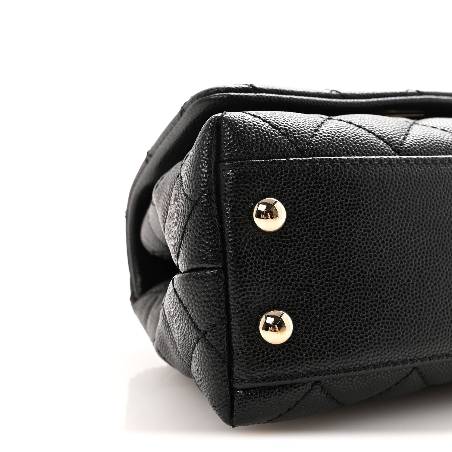 Caviar Quilted Extra Mini Coco Handle Flap Black