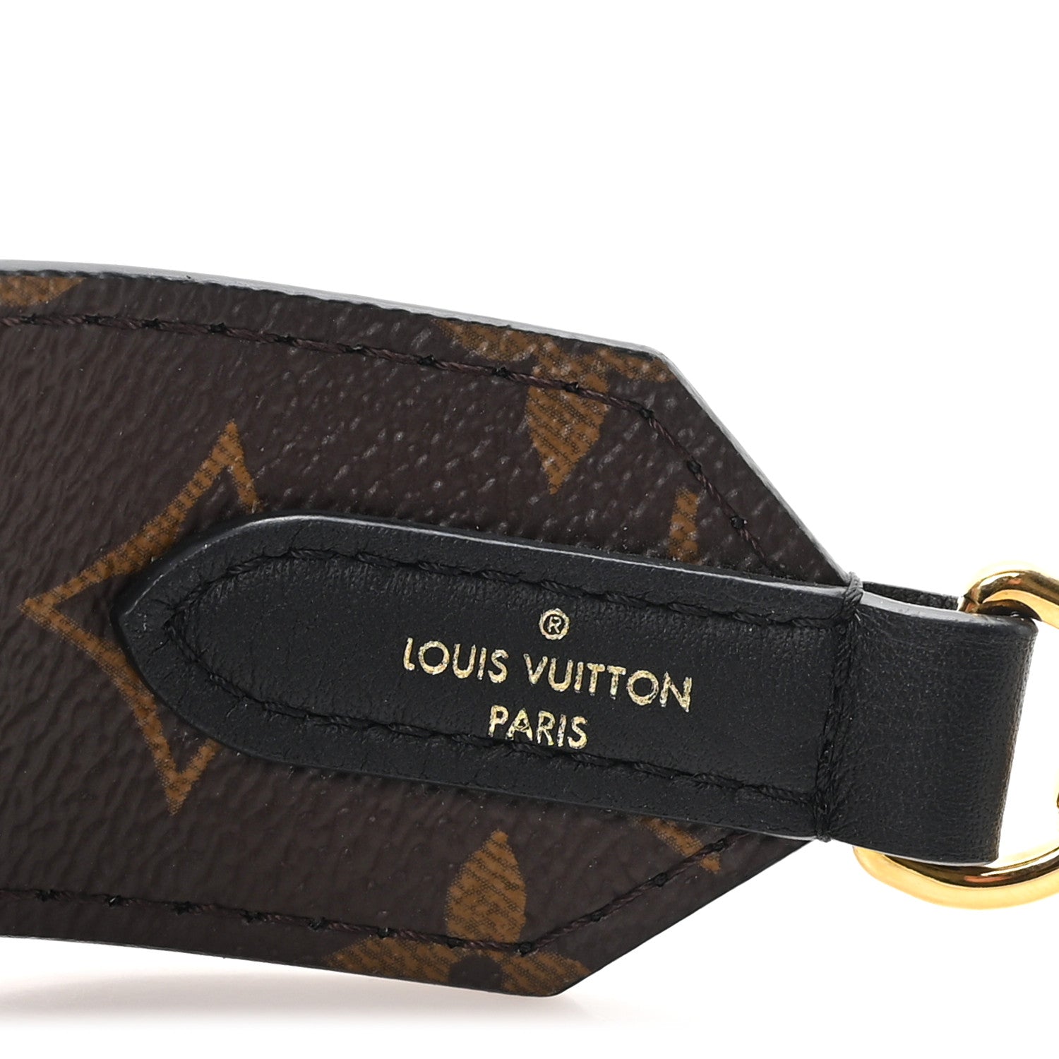 Monogram Letter Bandouliere Shoulder Strap Black