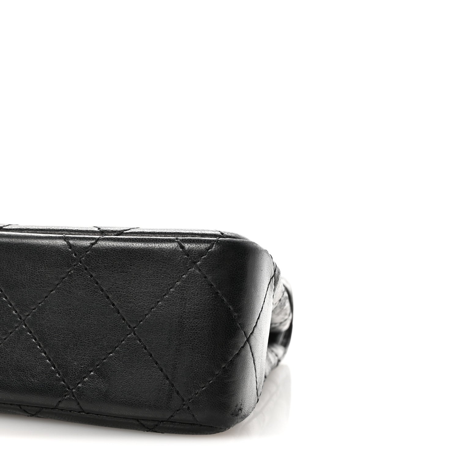 Lambskin Quilted Medium Double Flap Bag Black