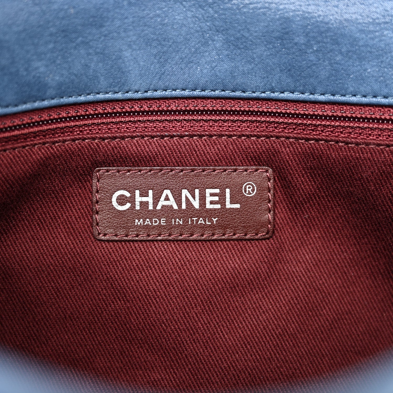 Iridescent Calfskin Medium In The Mix Flap Blue