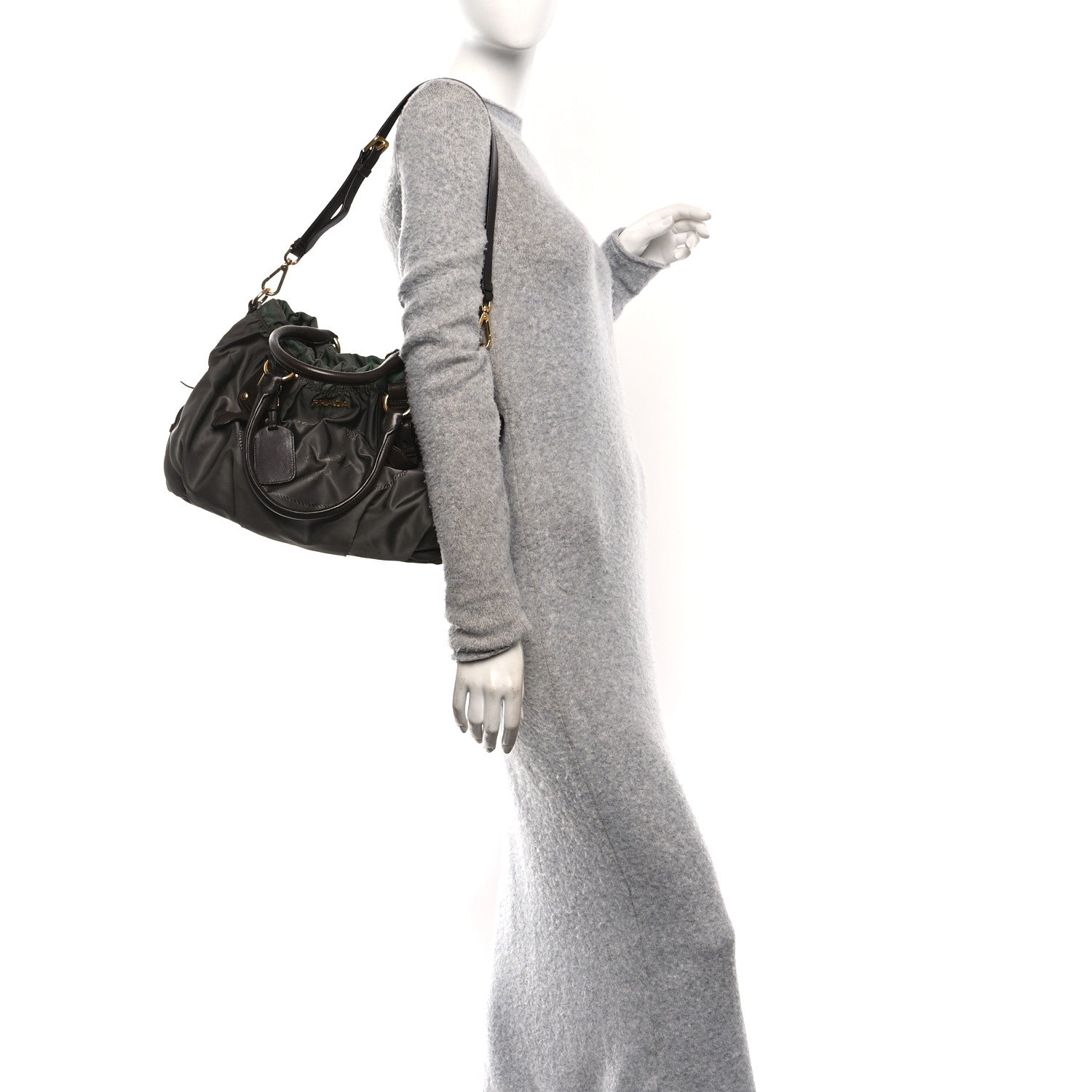 Tessuto Nylon Jacquard Logo Tote  Bruciato Sughero