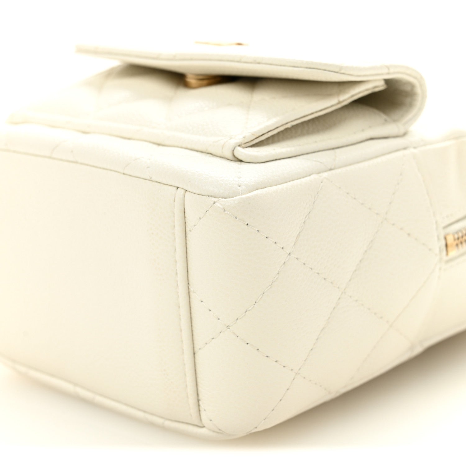 Caviar Quilted CC Mini Classic Backpack White