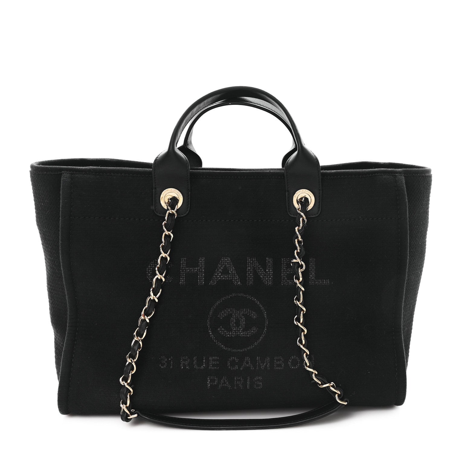 Mixed Fibers Medium Deauville Tote Black