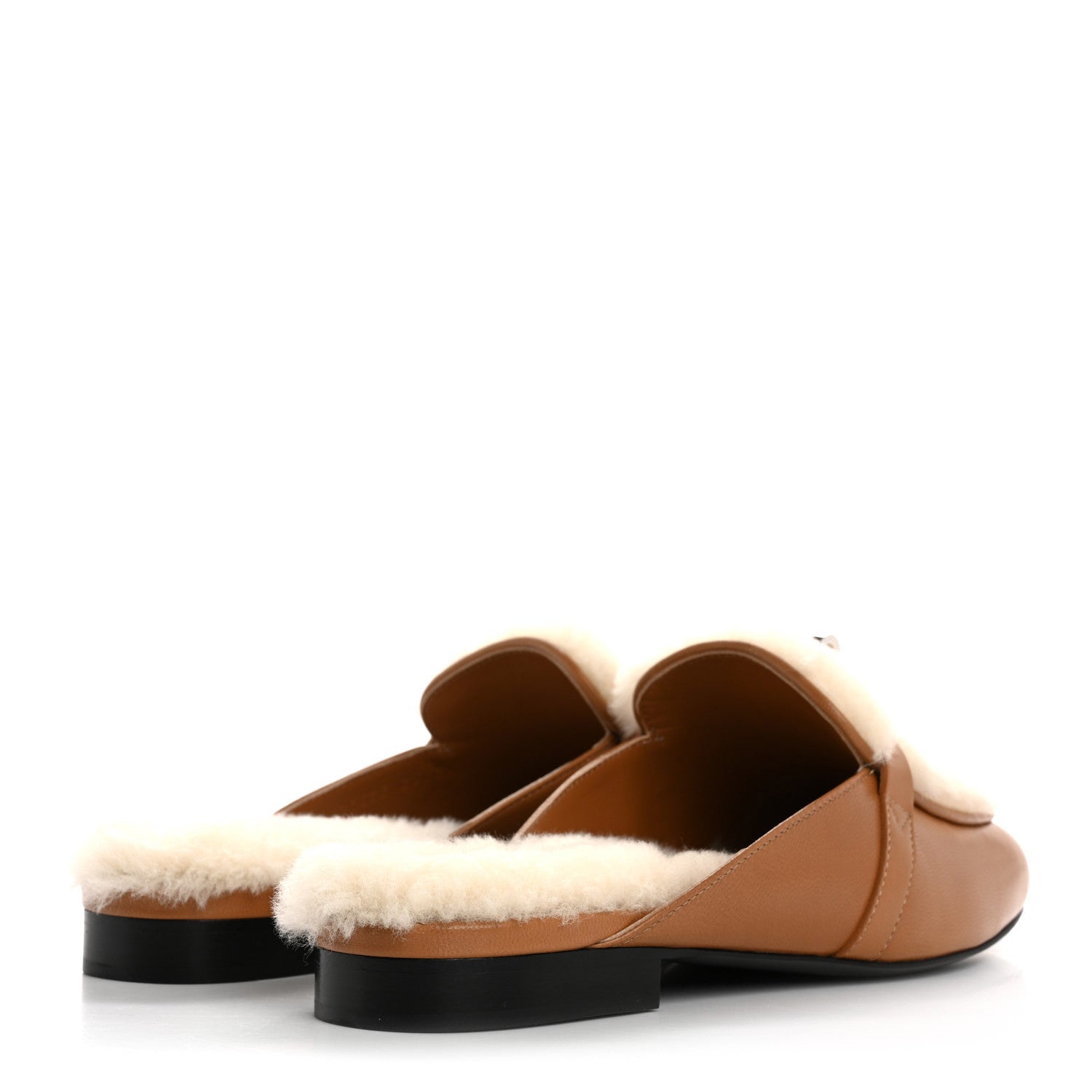 Goatskin Shearling Womens Oz Mules 38 Naturel Ecru