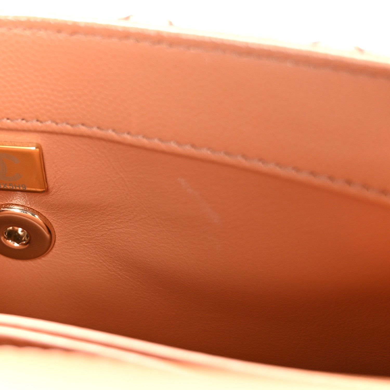 Caviar Quilted Mini Coco Handle Flap Brown