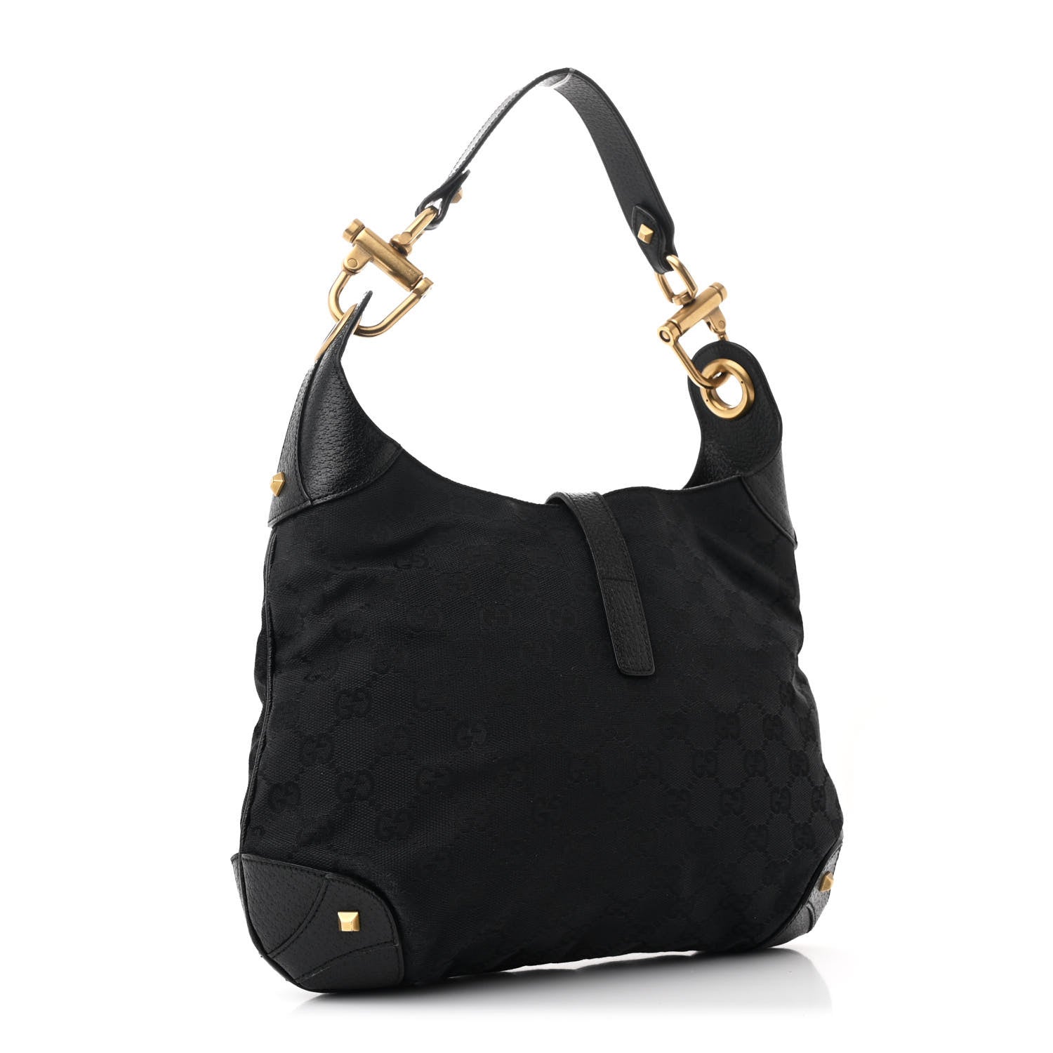 Monogram Piston Lock Jackie O Hobo Black