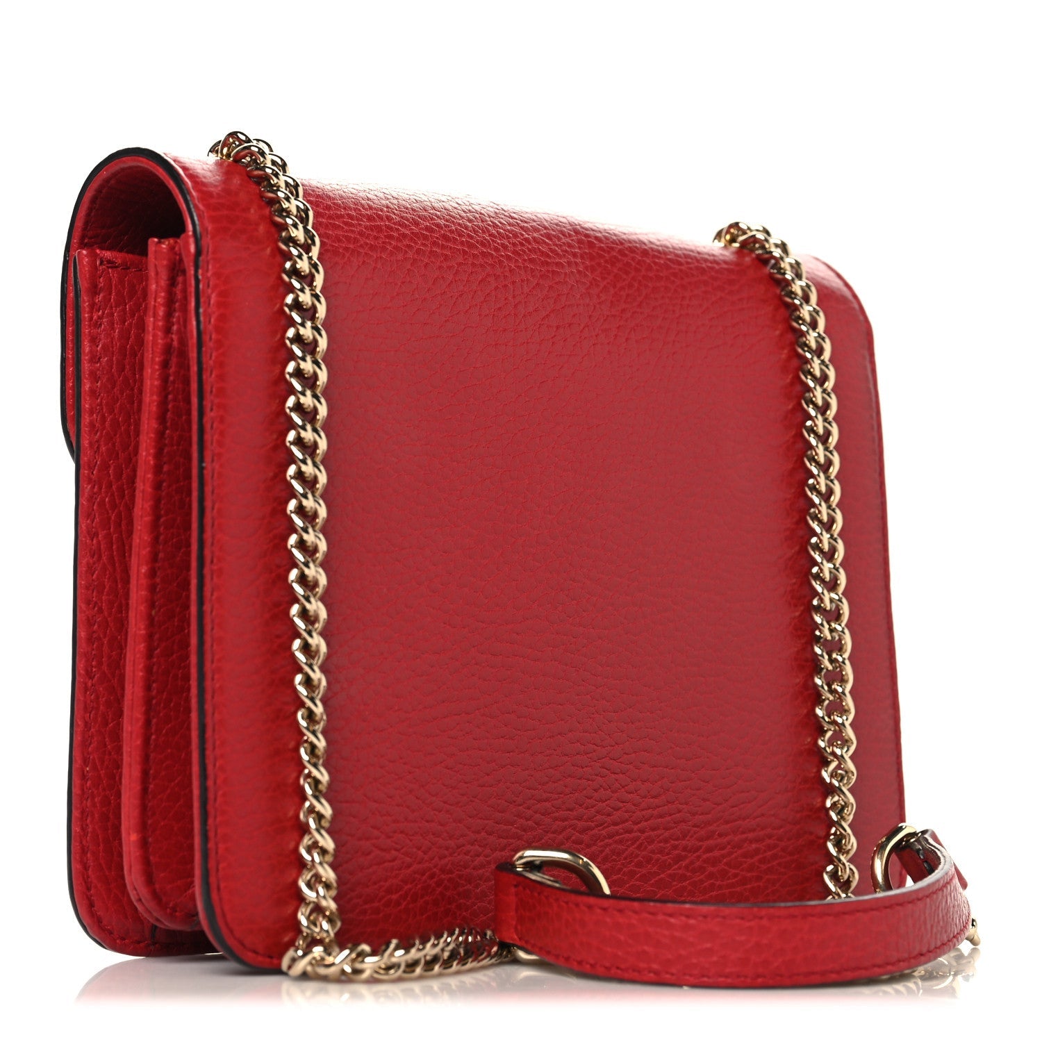 Dollar Calfskin Small Interlocking G Shoulder Bag Red
