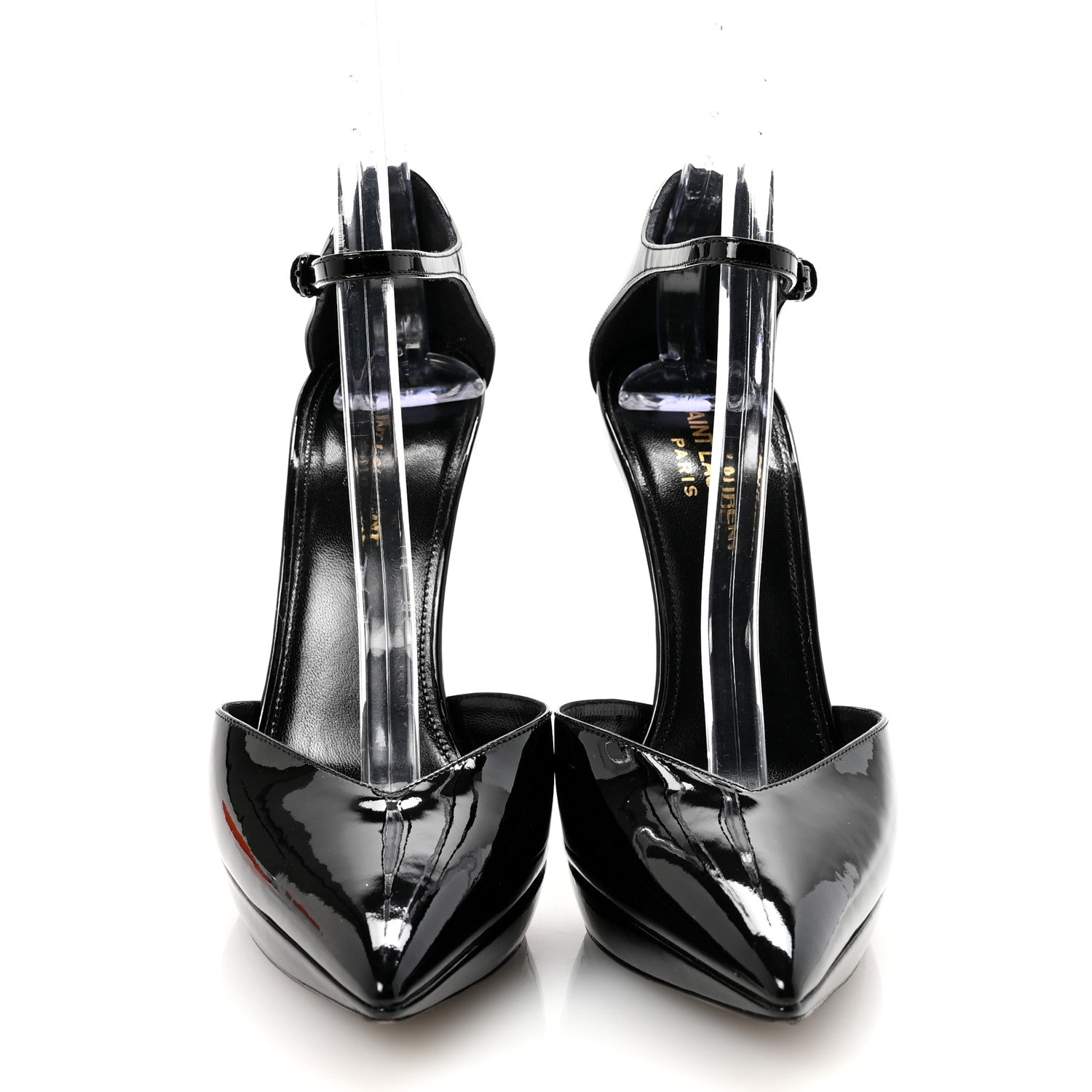 Patent Anja 105 Ankle Strap Pointed Pumps 37 Black