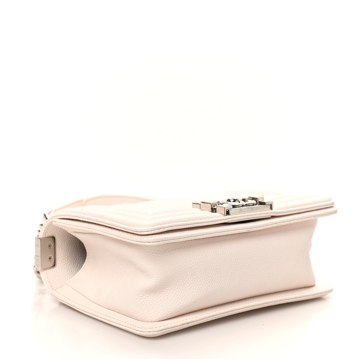 Caviar Quilted Small Boy Flap White