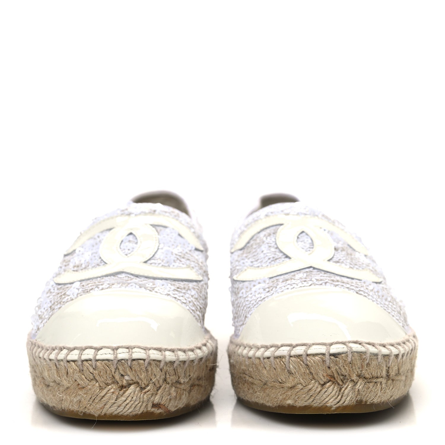 Patent Sequin CC Espadrilles 39 White