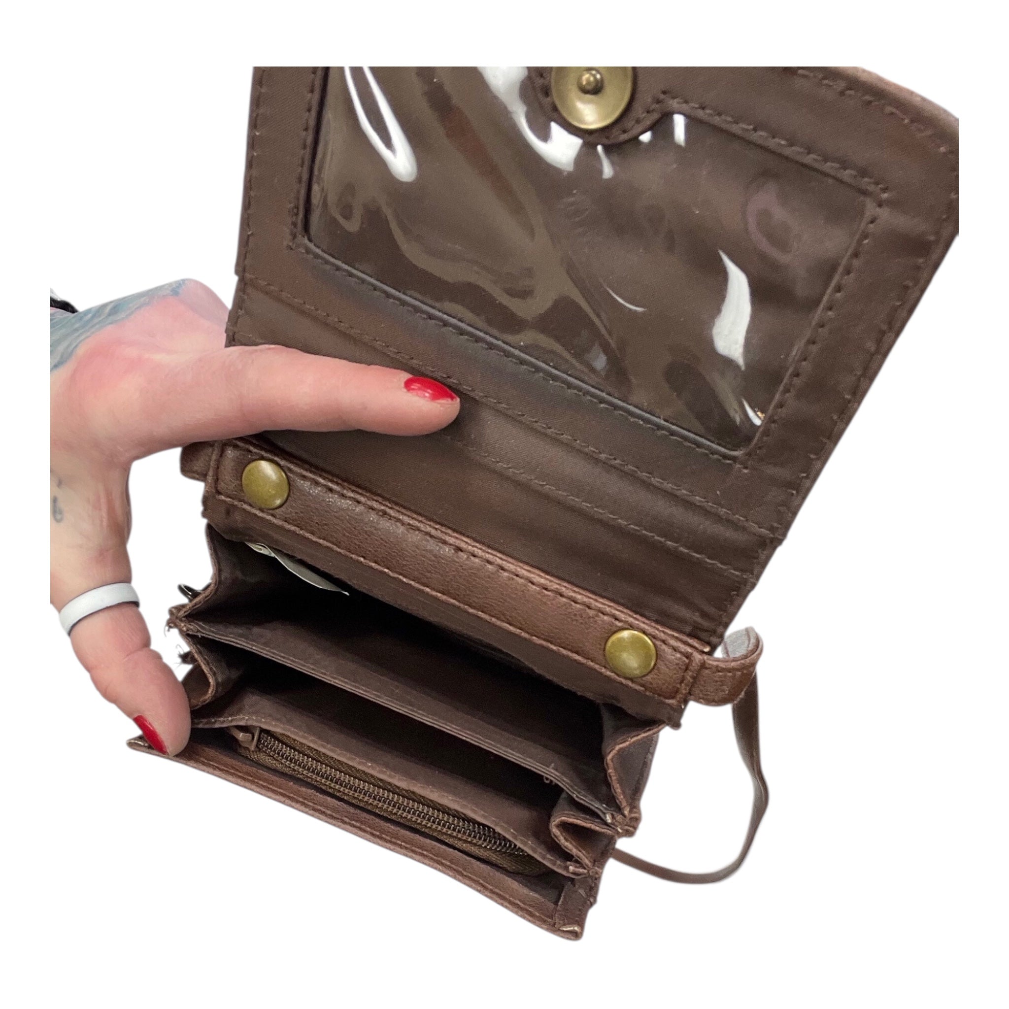 Crossbody By Clothes Mentor In Brown, Size:Small
