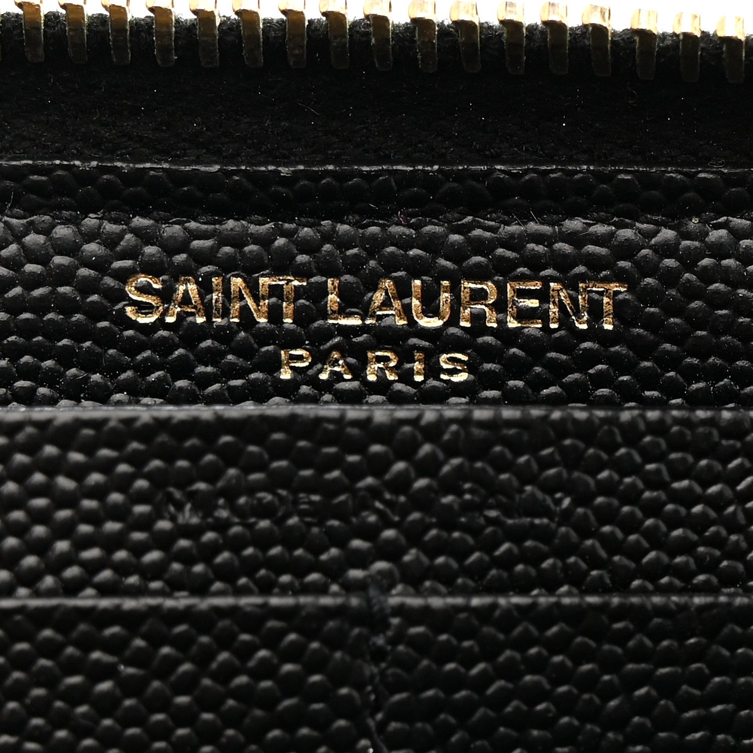 Grain De Poudre Matelasse Chevron Monogram Zip Around Wallet Black