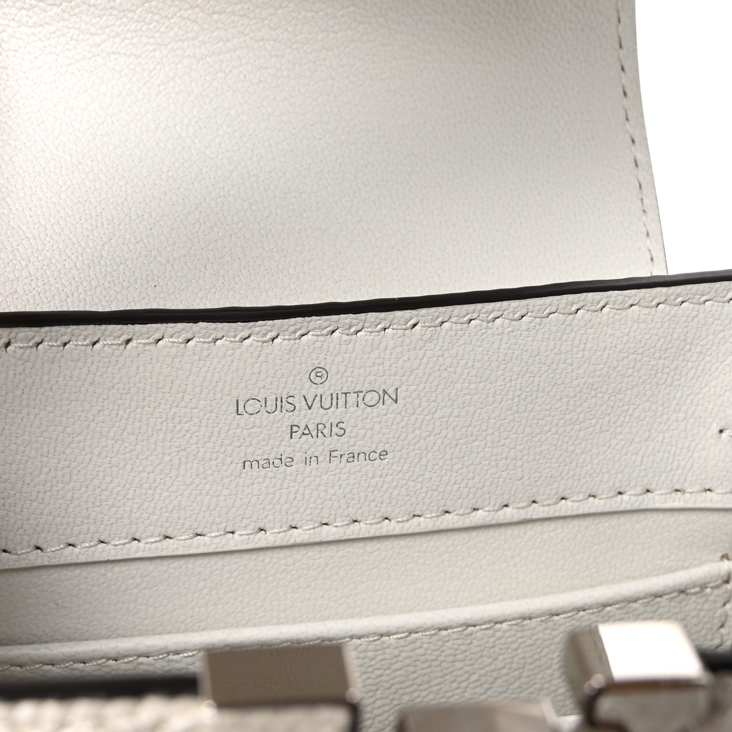 Lizard Baroque Embossed Capucines Mini Ivory Sparkle