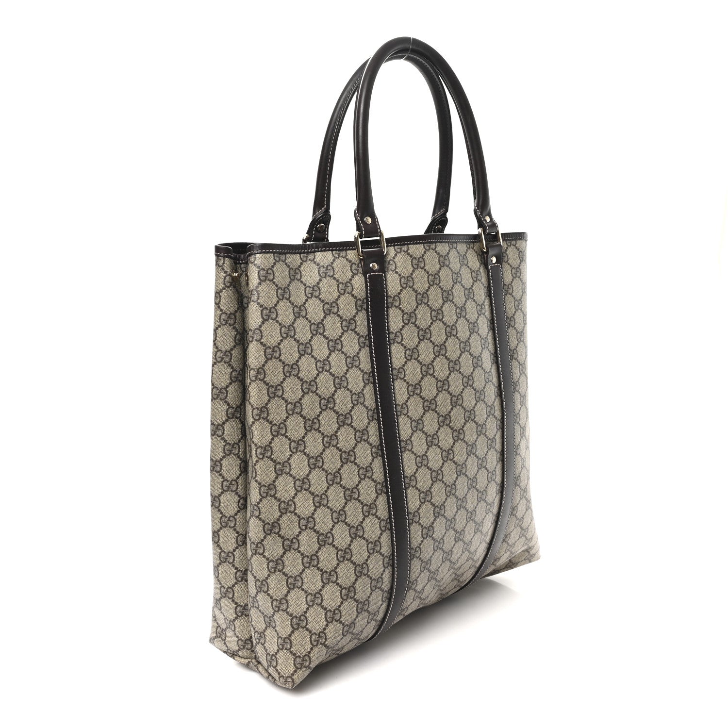 GG Plus Monogram Joy Vertical Tote Dark Brown