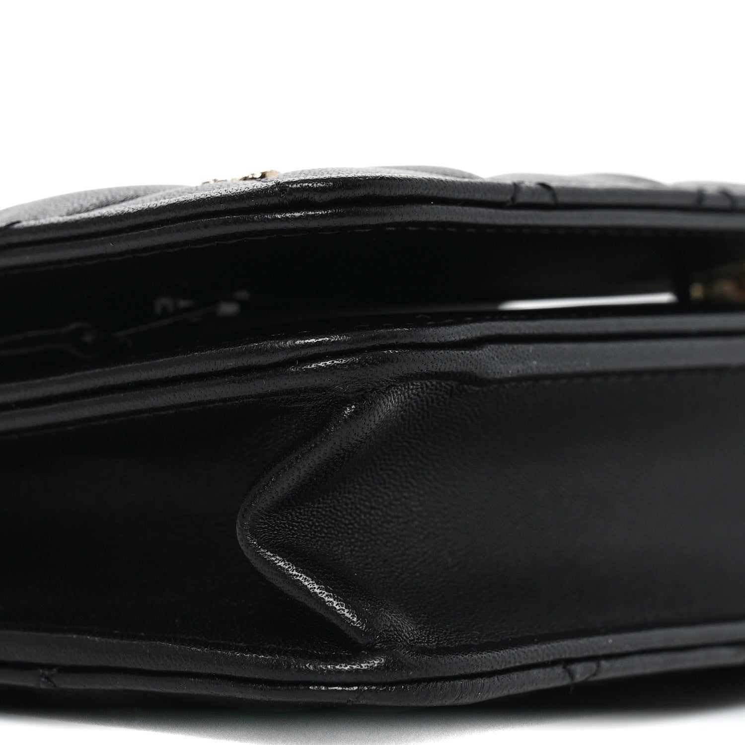Lambskin Quilted All About Chanel Charm Wallet On Chain WOC Black