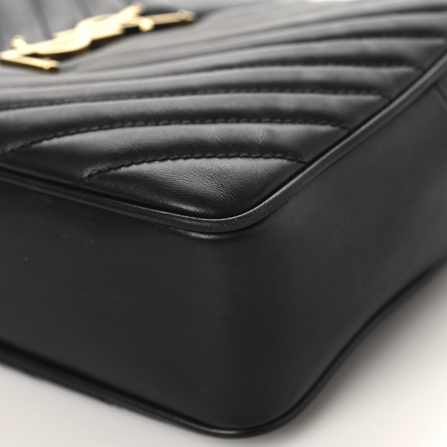 Calfskin Matelasse Monogram Lou Camera Bag Black