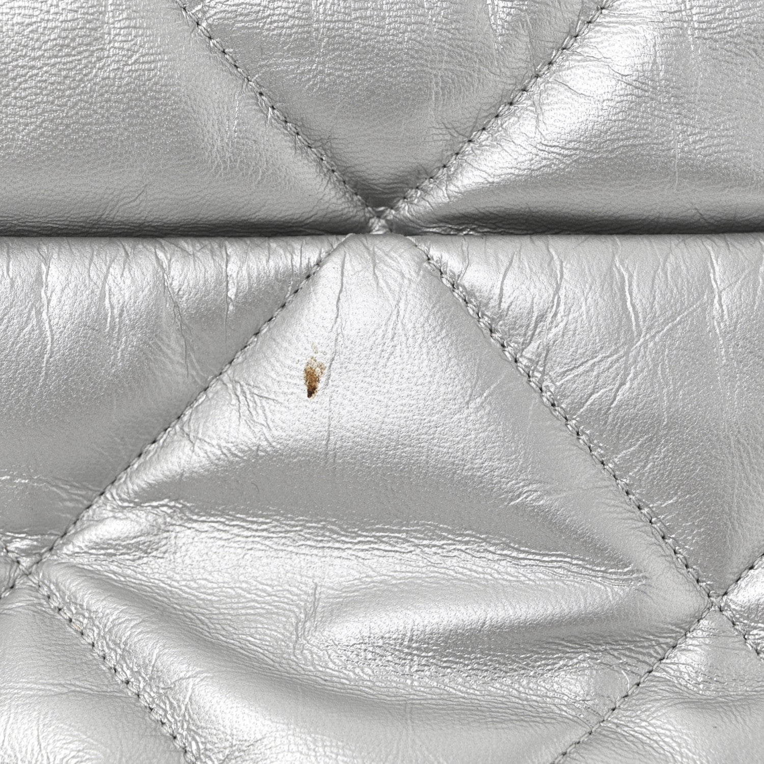 Metallic Goatskin Quilted Maxi Chanel 19 Flap Silver