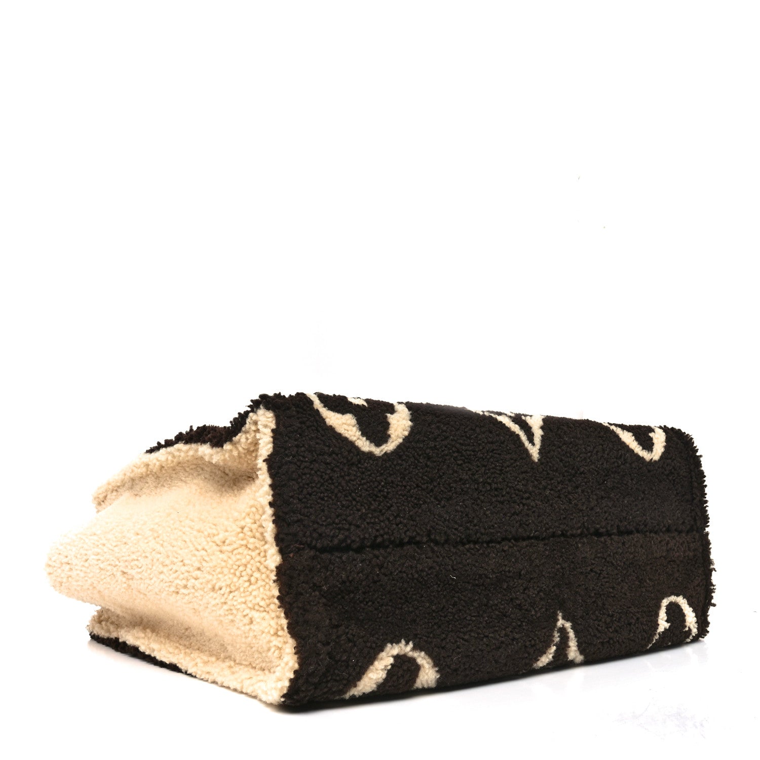 Shearling Monogram Giant Teddy Onthego GM Black White