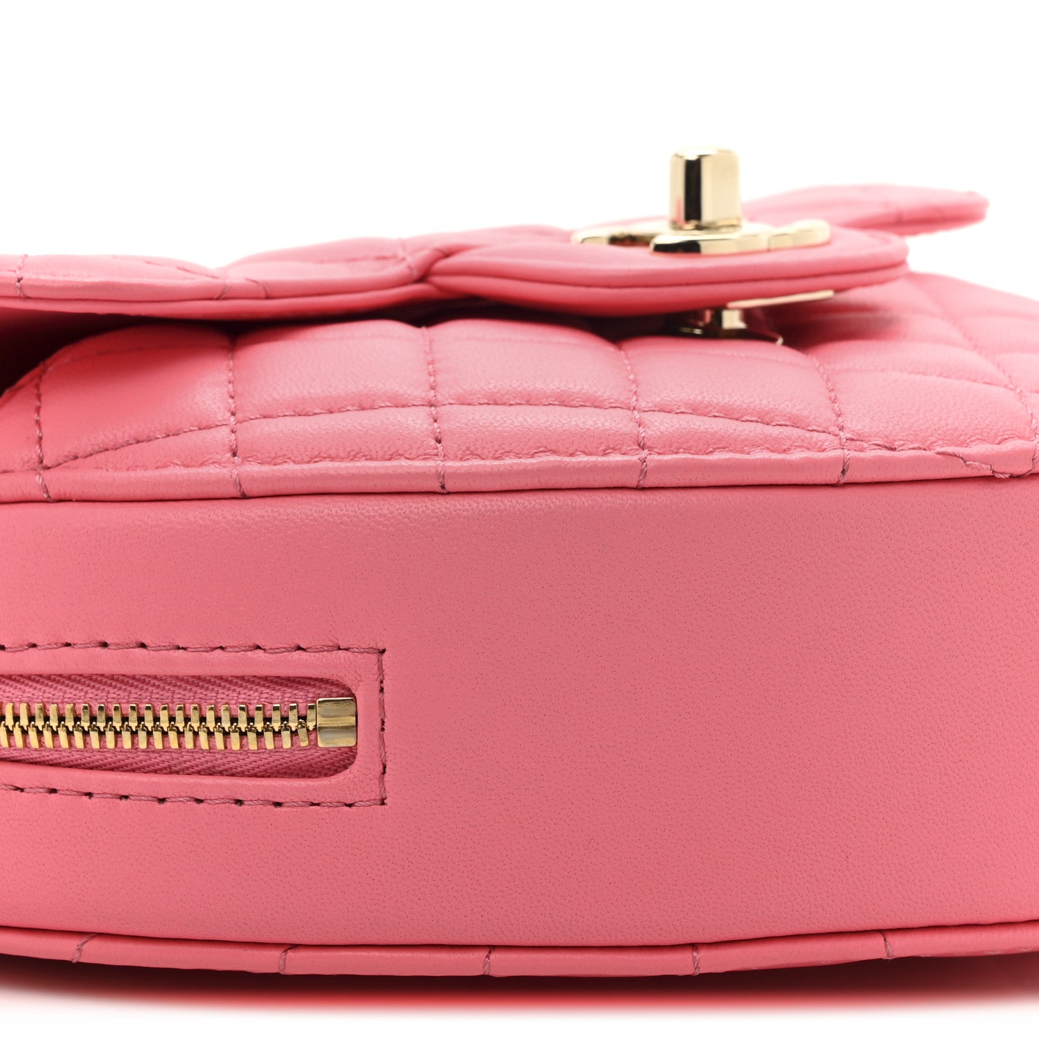 Lambskin Quilted CC In Love Heart Bag Pink
