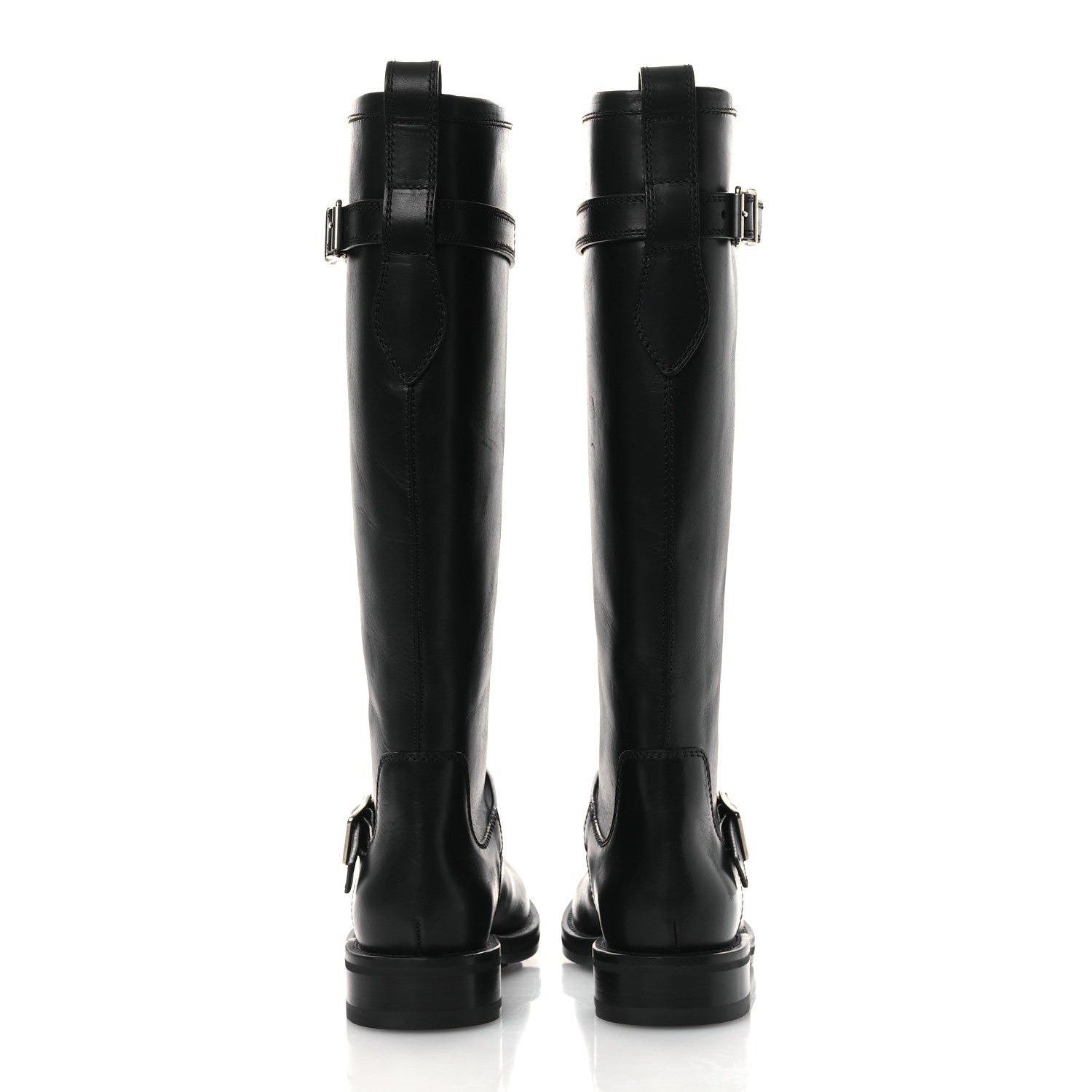 Smooth Calfskin River Boots 38 Black
