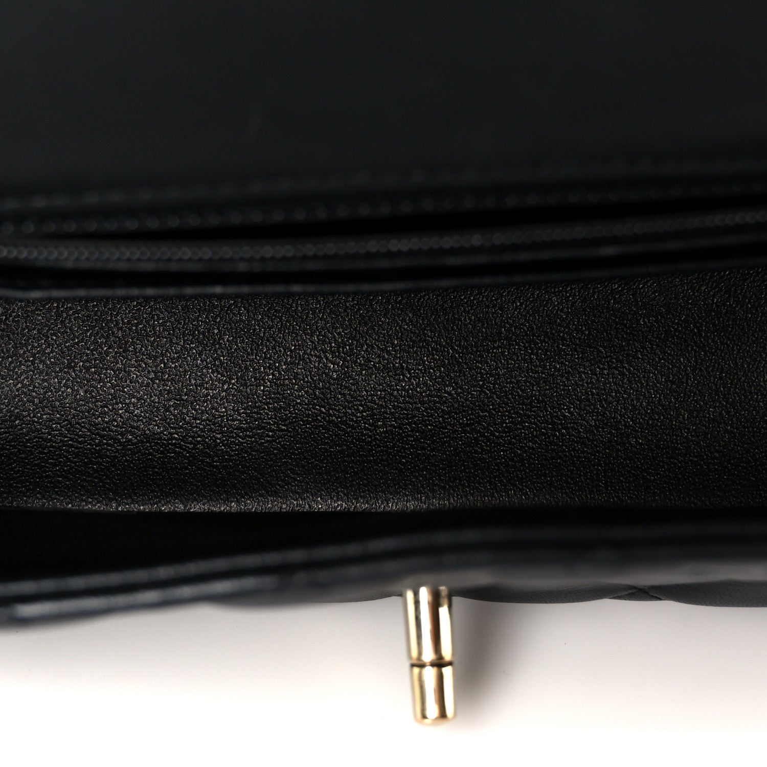 Lambskin Quilted Mini Rectangular Flap Black