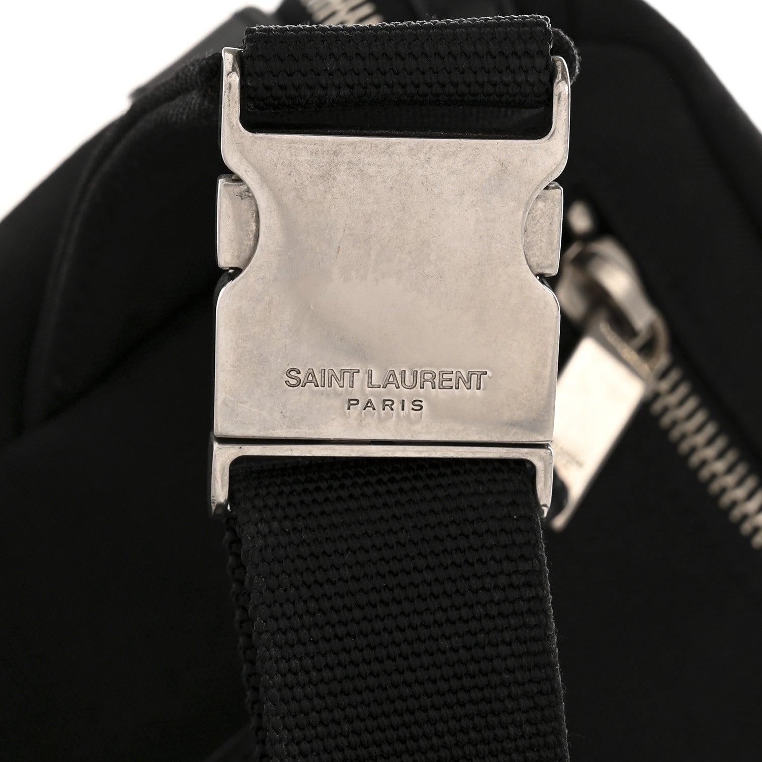 Canvas Calfskin City Belt Bag Black