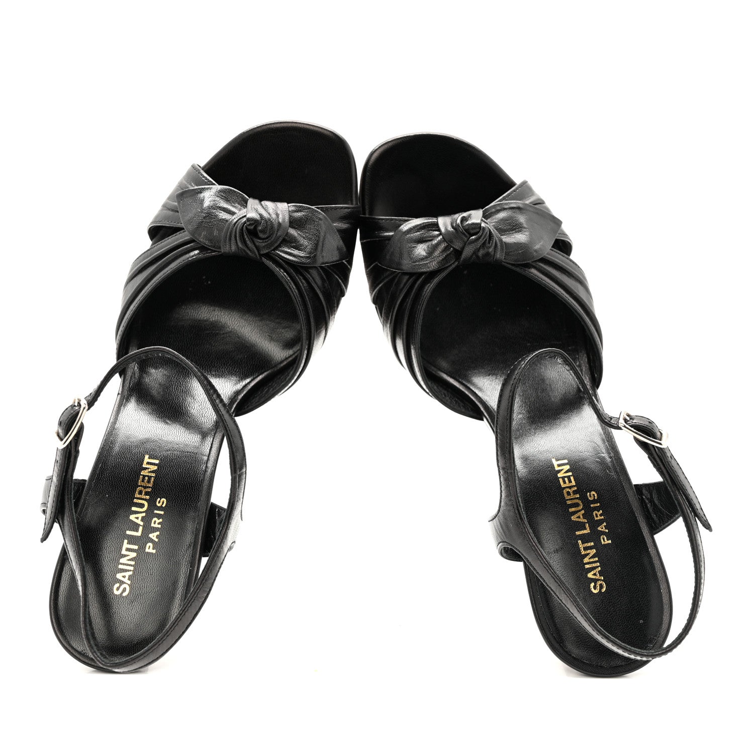 Vendome Bianca Bow Sandals 36.5 Black