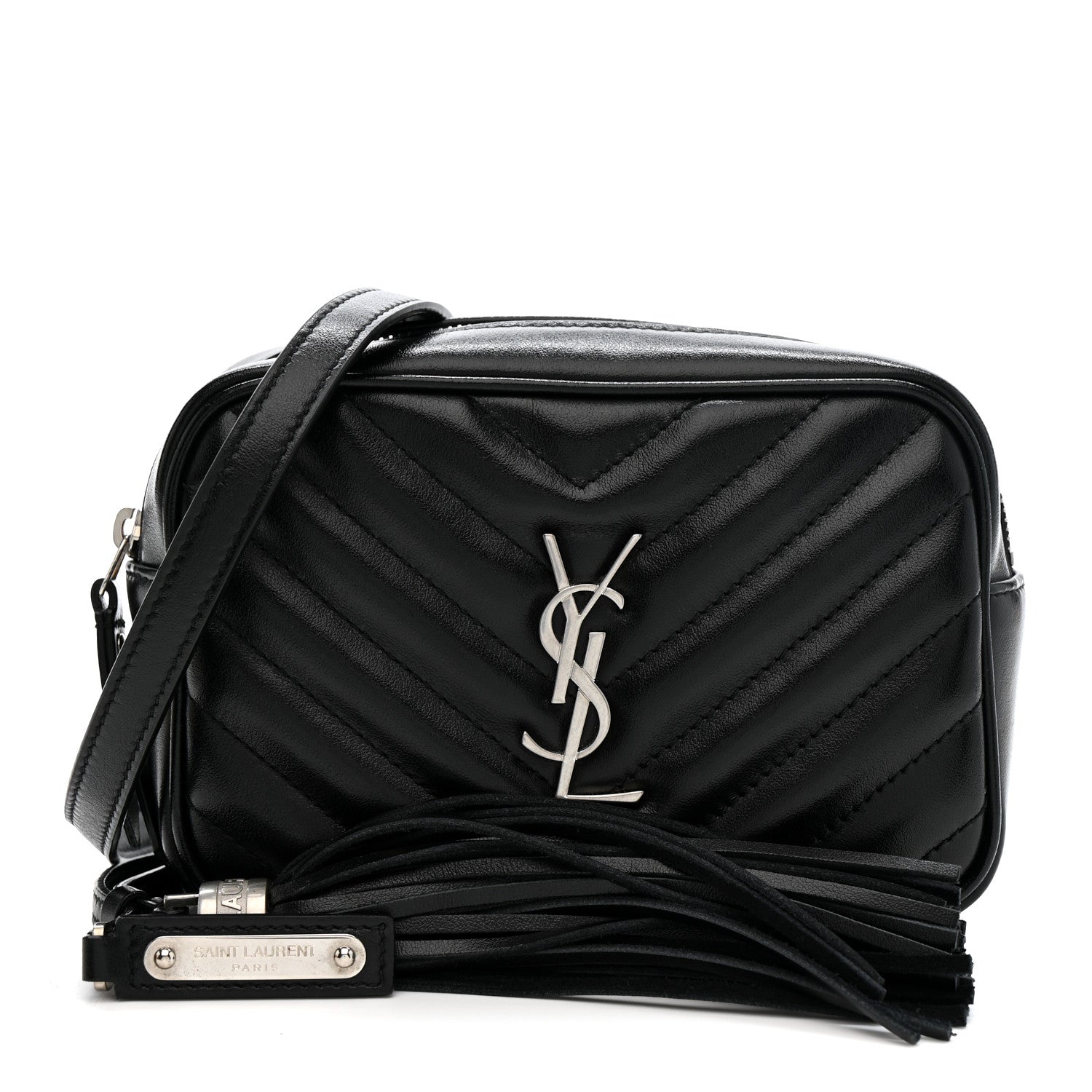 Calfskin Matelasse Monogram Lou Belt Bag Black