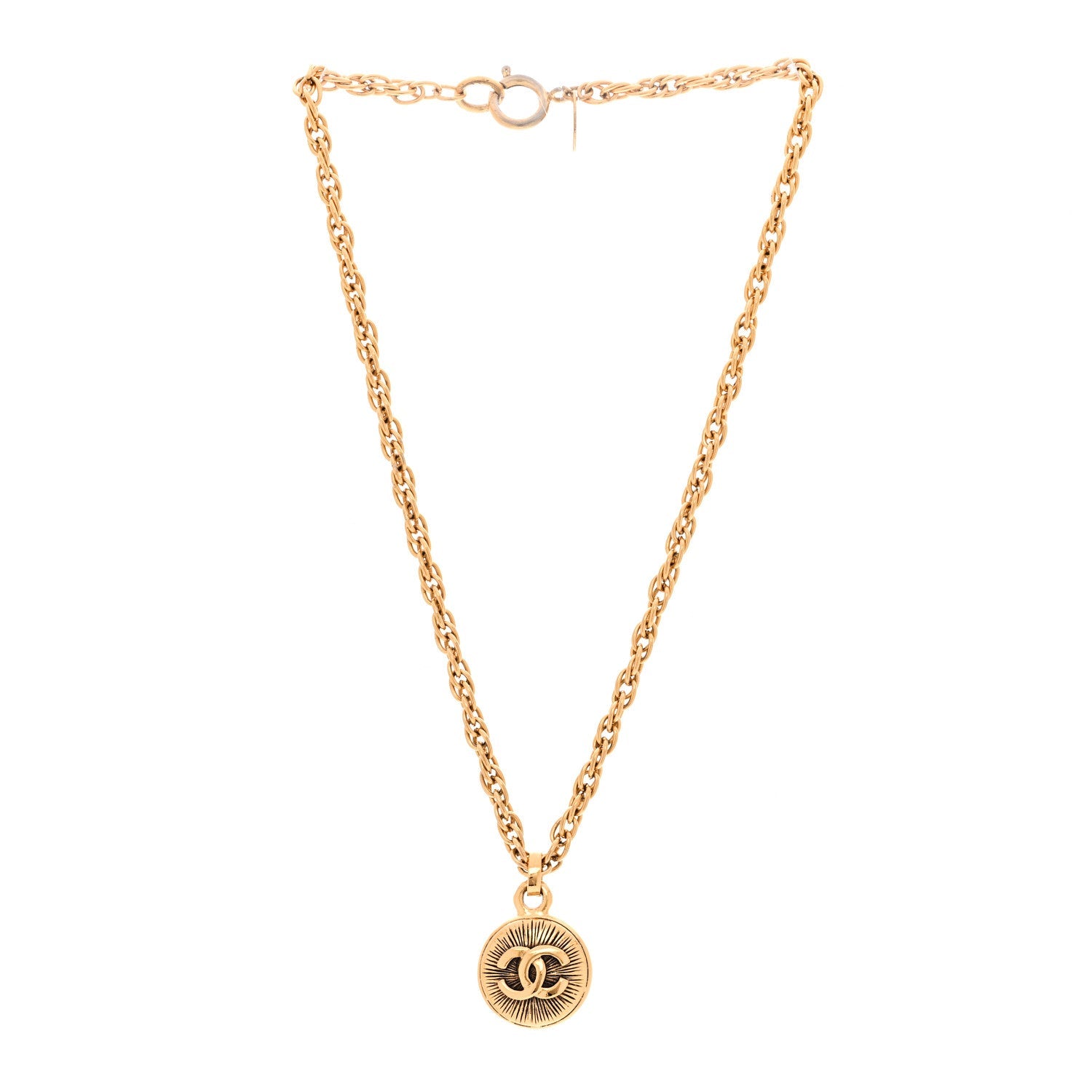 CC Pendant Necklace Gold