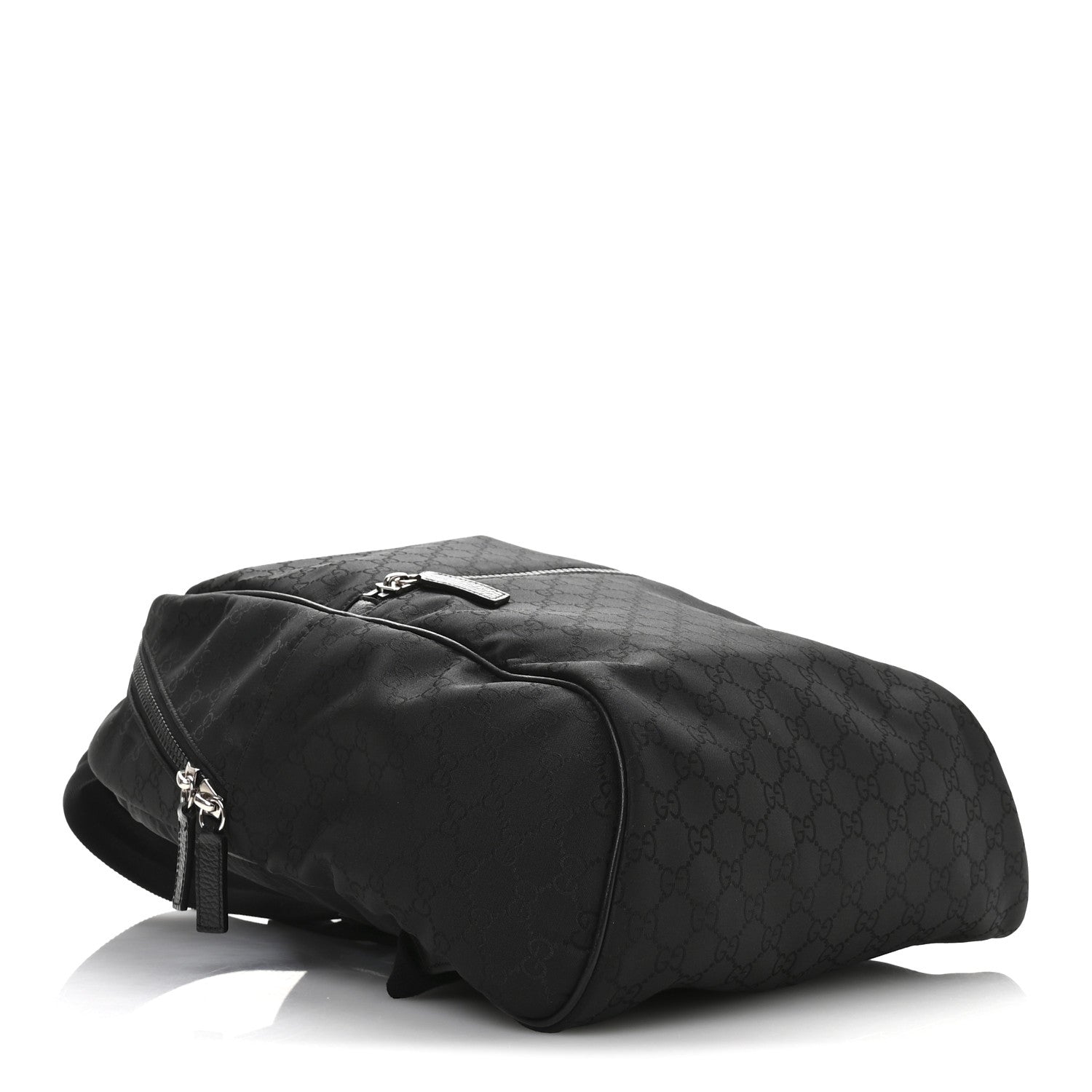 Nylon Monogram Slim Backpack Black